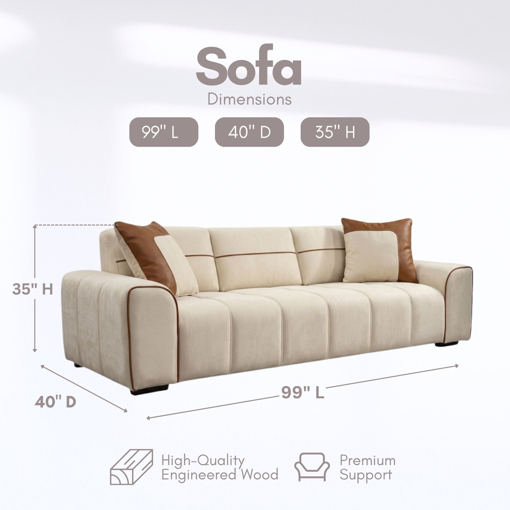 Canadian-made Austin Modern Sofa