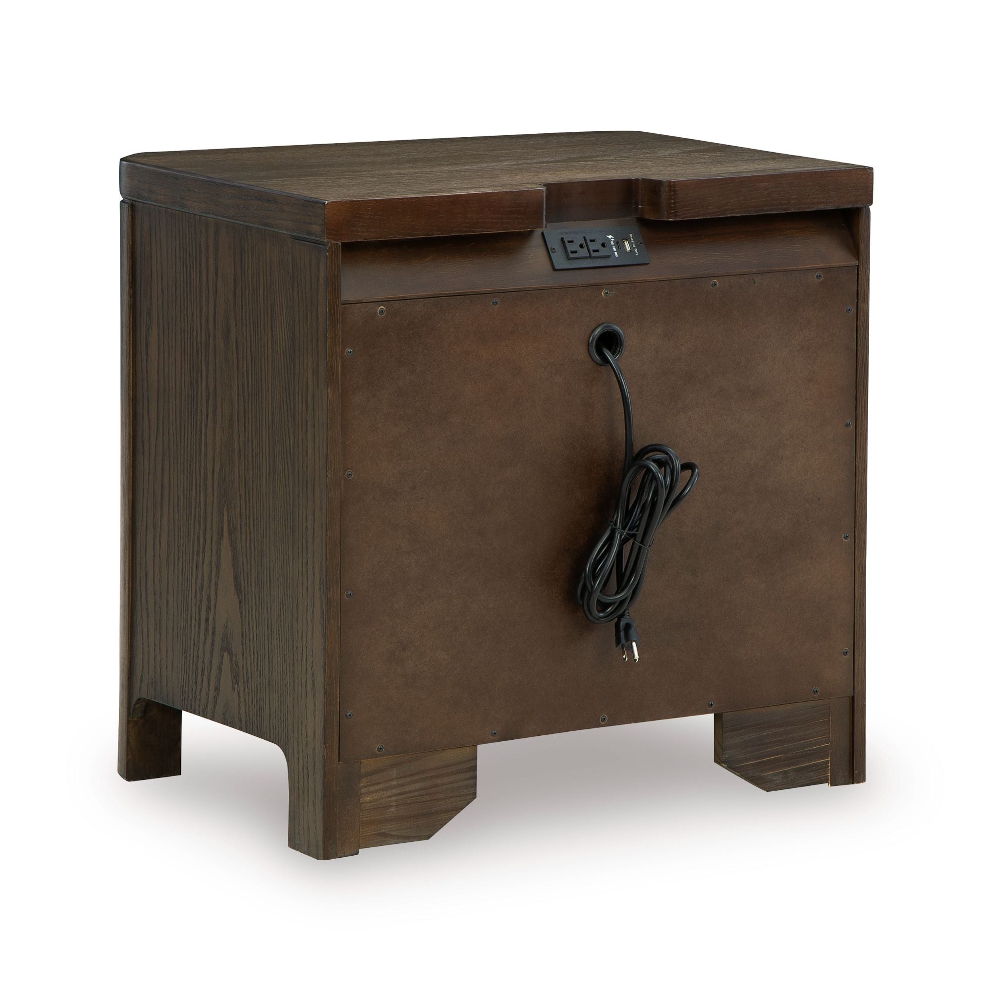Radkin two-drawer nightstand from Signature Design by Ashley, featuring a modern wood finish and sleek drawer pulls.
