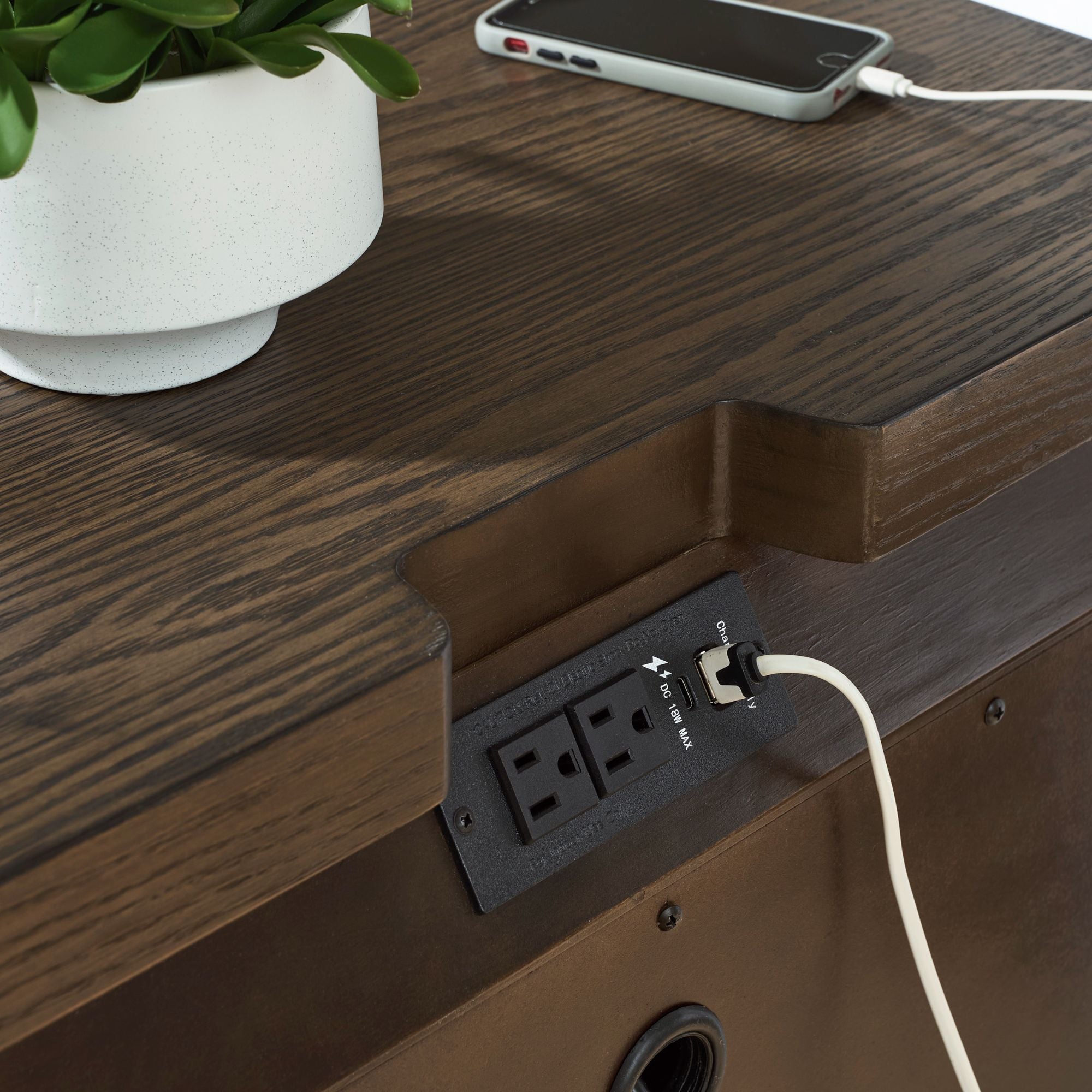 Radkin two-drawer nightstand from Signature Design by Ashley, featuring a sleek wood finish and modern bedroom storage.