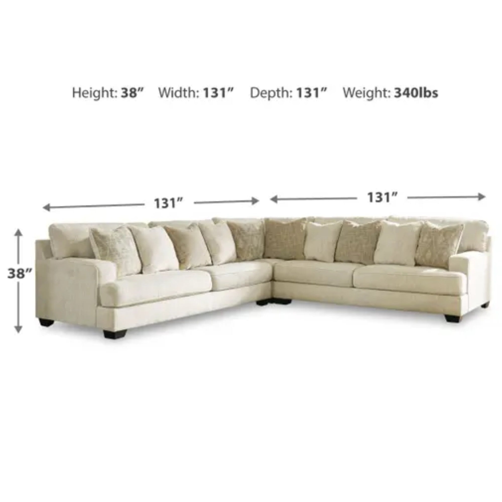 Rawcliffe 3-Piece Oversized Sectional