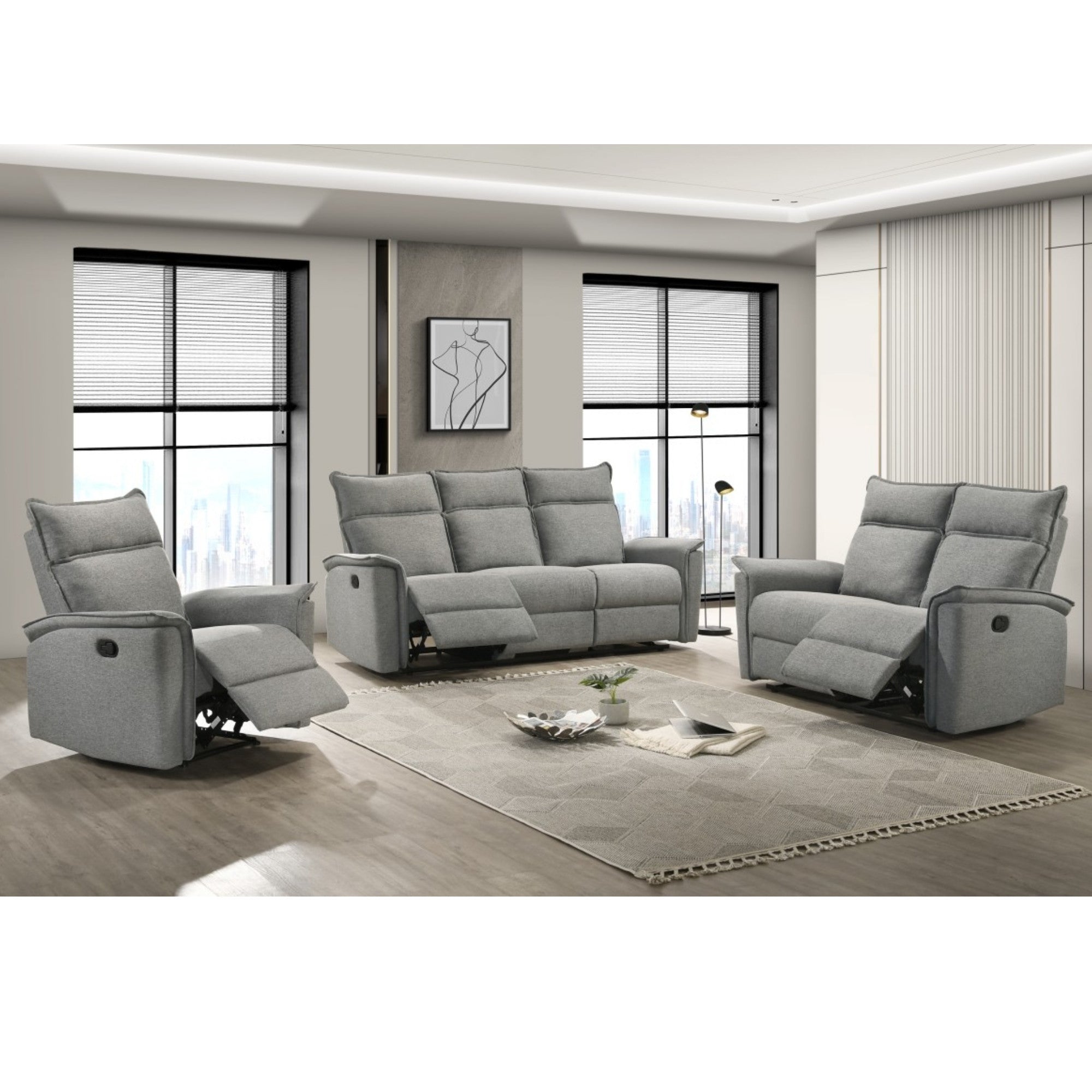 Sahara Recliner Loveseat in Grey 230722 | CastleUp Experience Centre Online Furniture