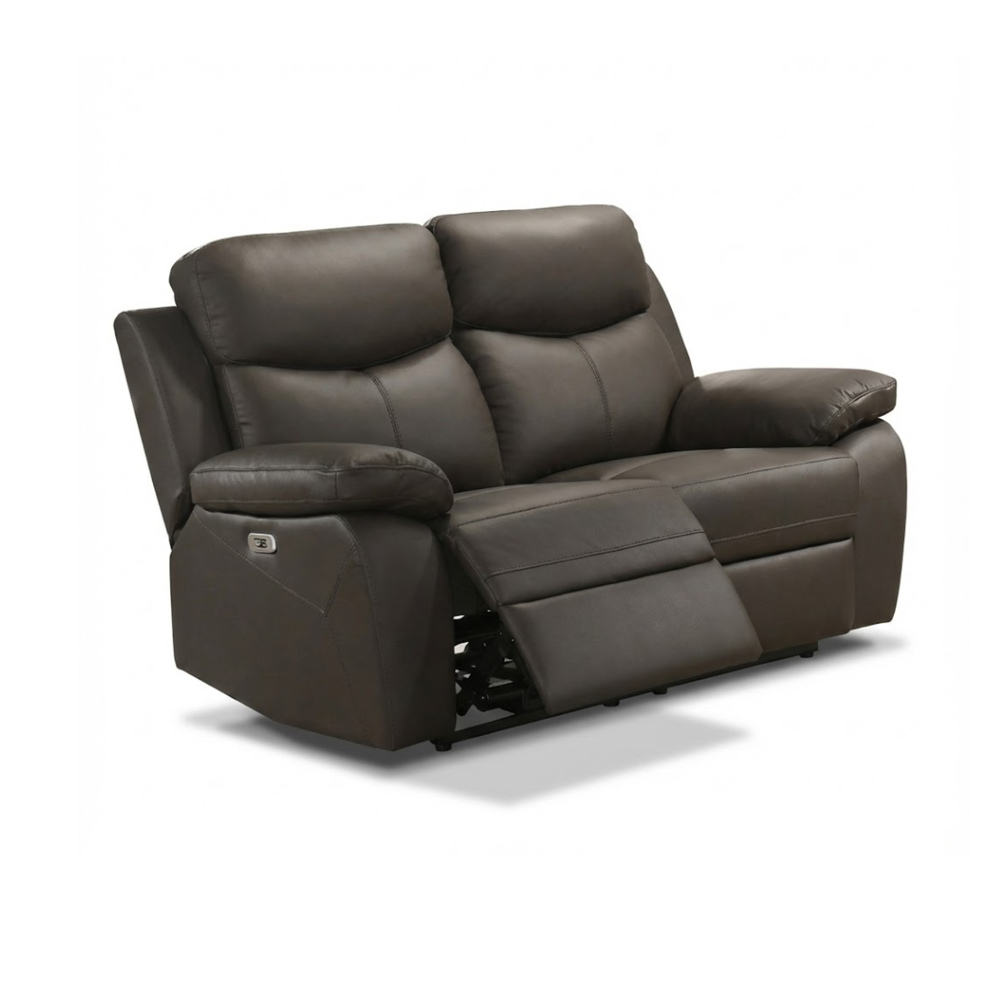 Relaxmax Collection Power Recliner Leather Sofa Set in Dark Brown