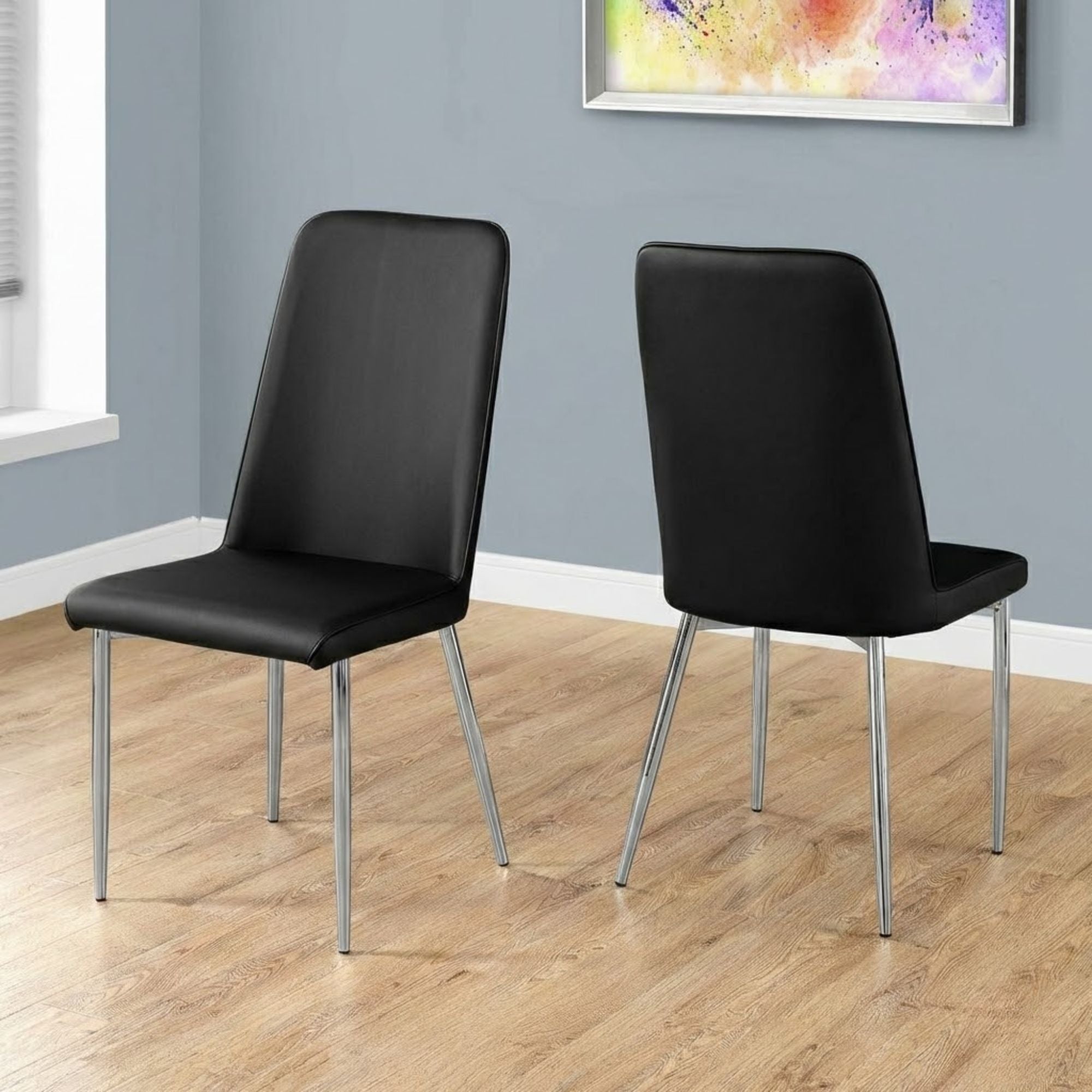 Retro Style Dining Chair in Black ( Set of 2) | CastleUp Experience Centre Online Furniture