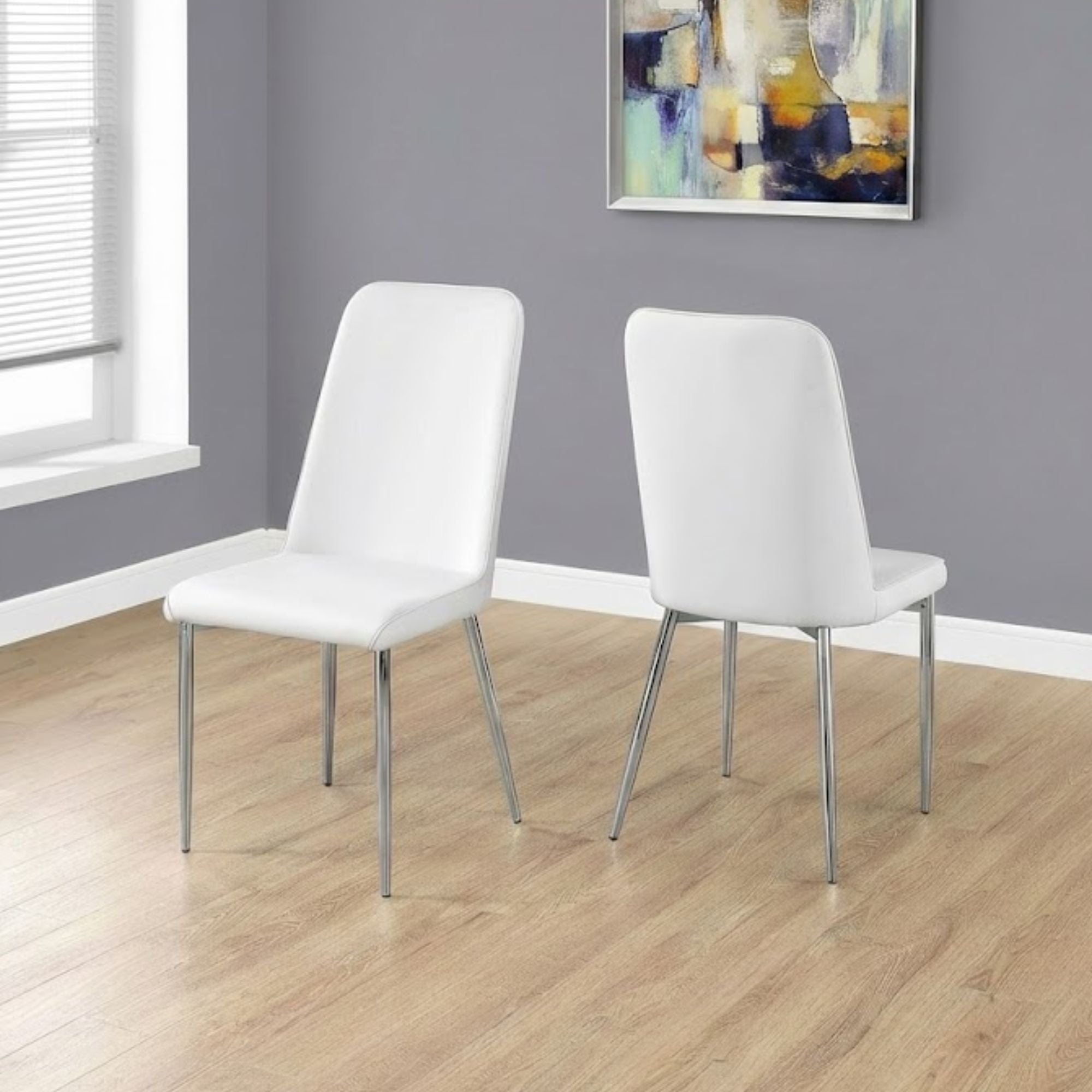 Retro Style Dining Chair in White ( Set of 2) | CastleUp Experience Centre Online Furniture
