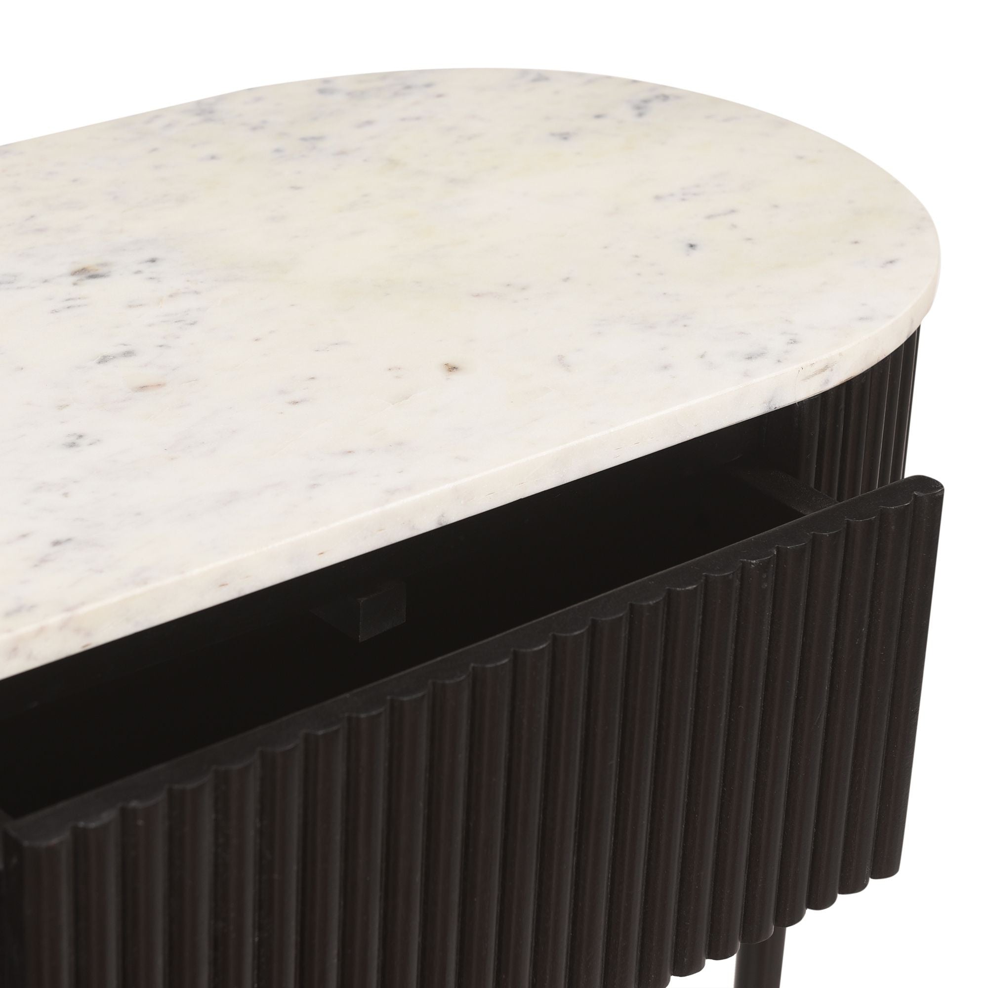 Reyna 39" Console Table with Drawers in Black & White