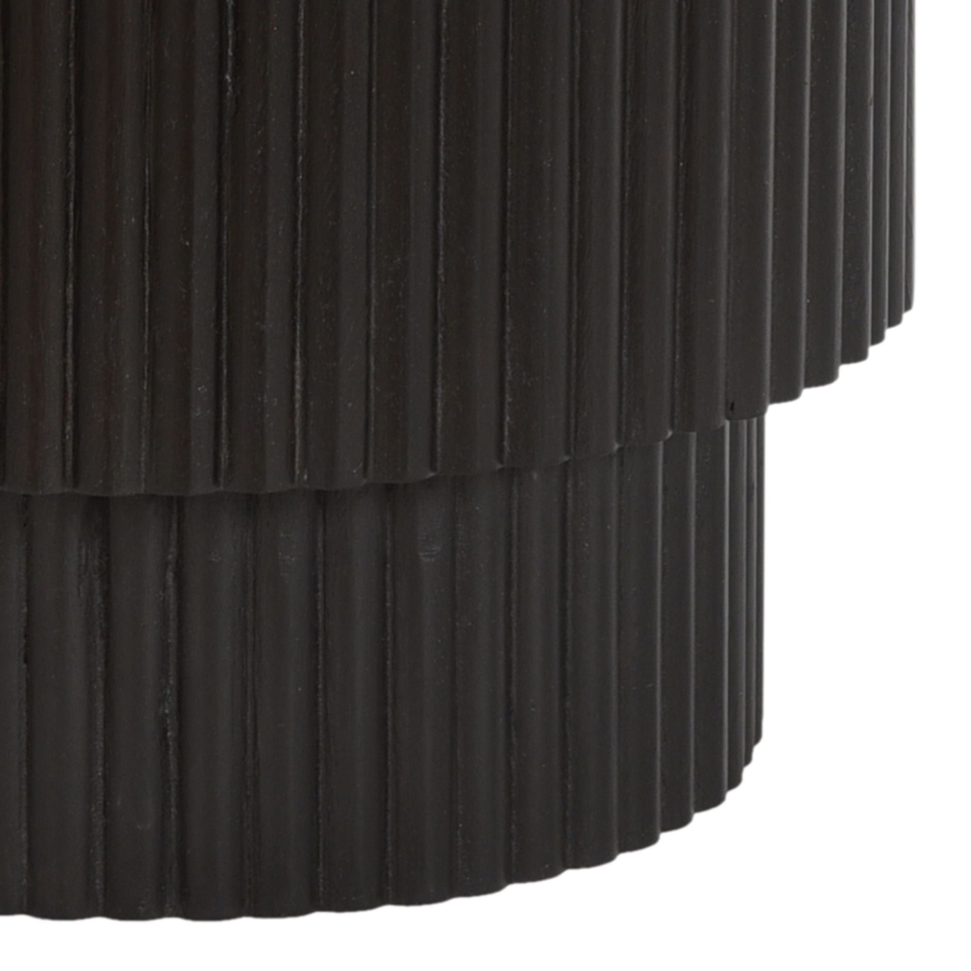 Reyna Round Accent Table with Storage in Black and White