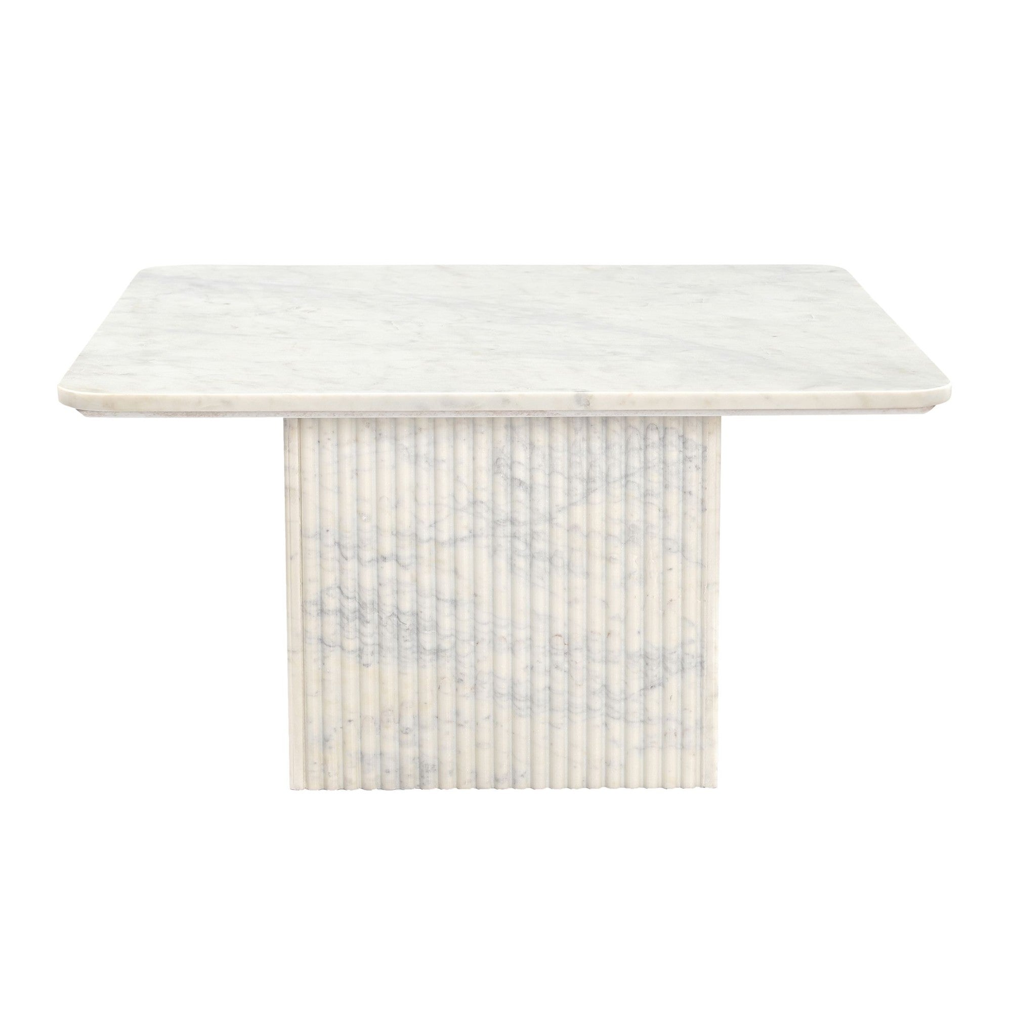 Roland Square Marble Coffee Table White