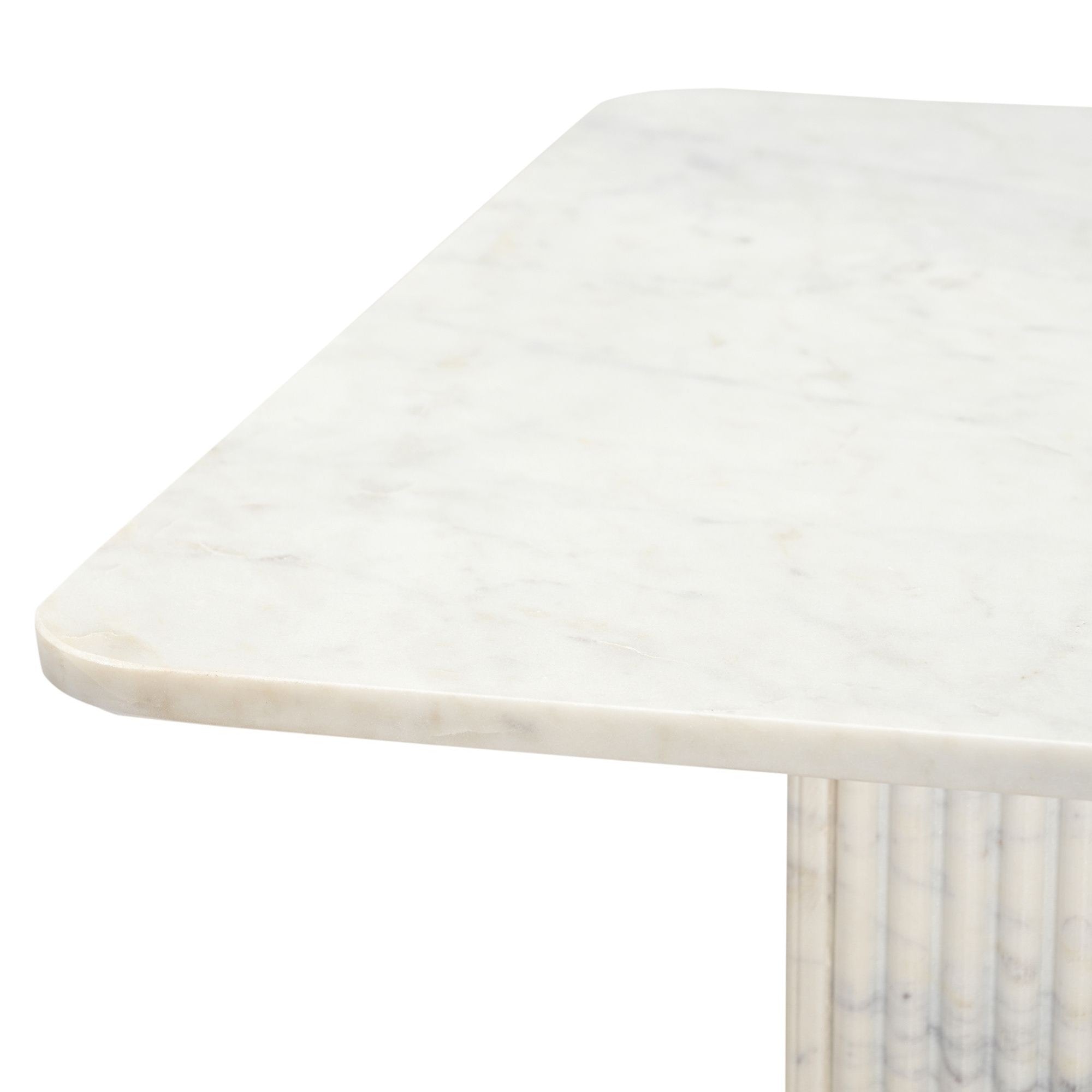 Roland Square Marble Coffee Table White