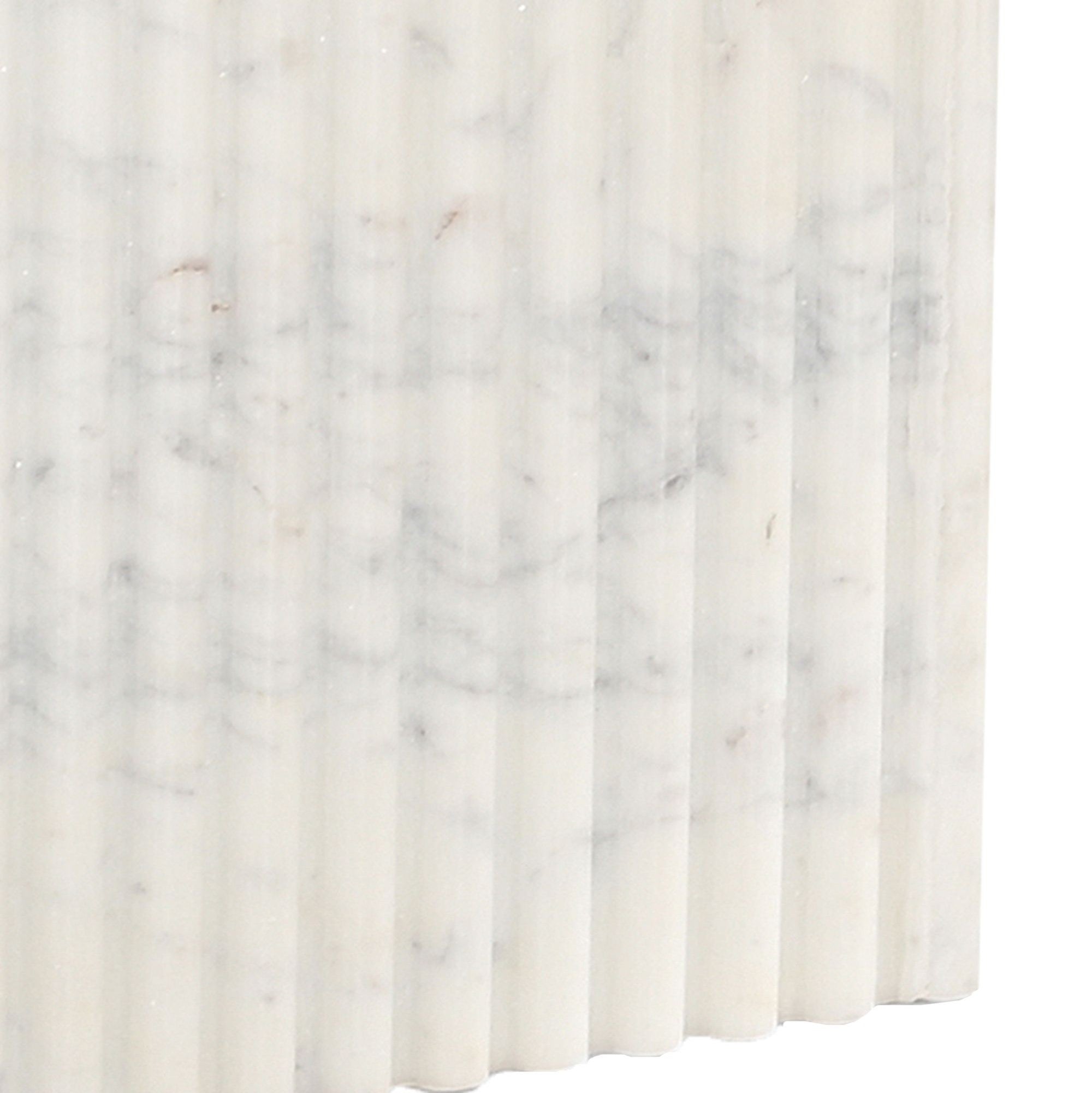 Roland Square Marble Coffee Table White