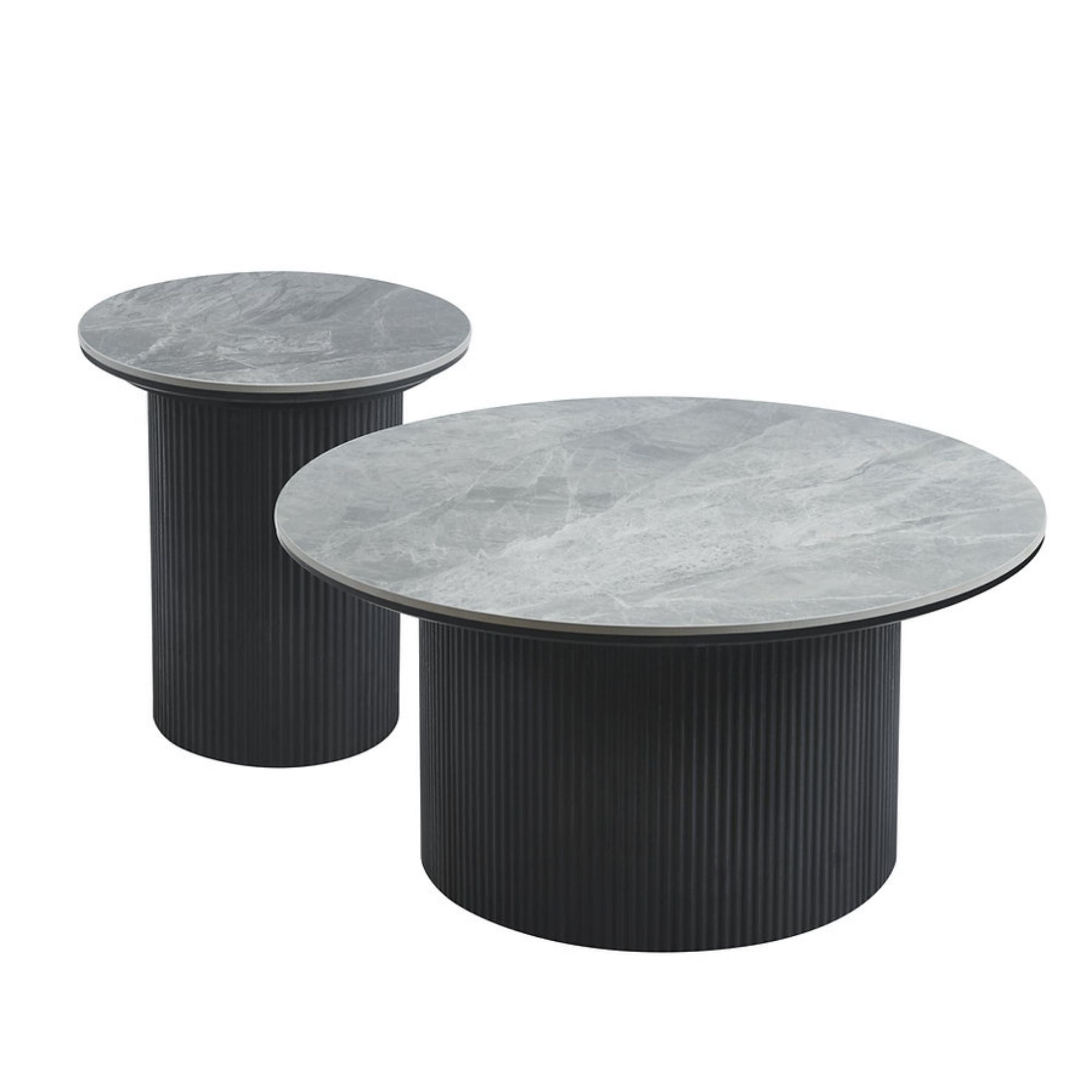 Roman Coffee Table with Ceramic Top in Black | CastleUp Experience Centre Online Furniture