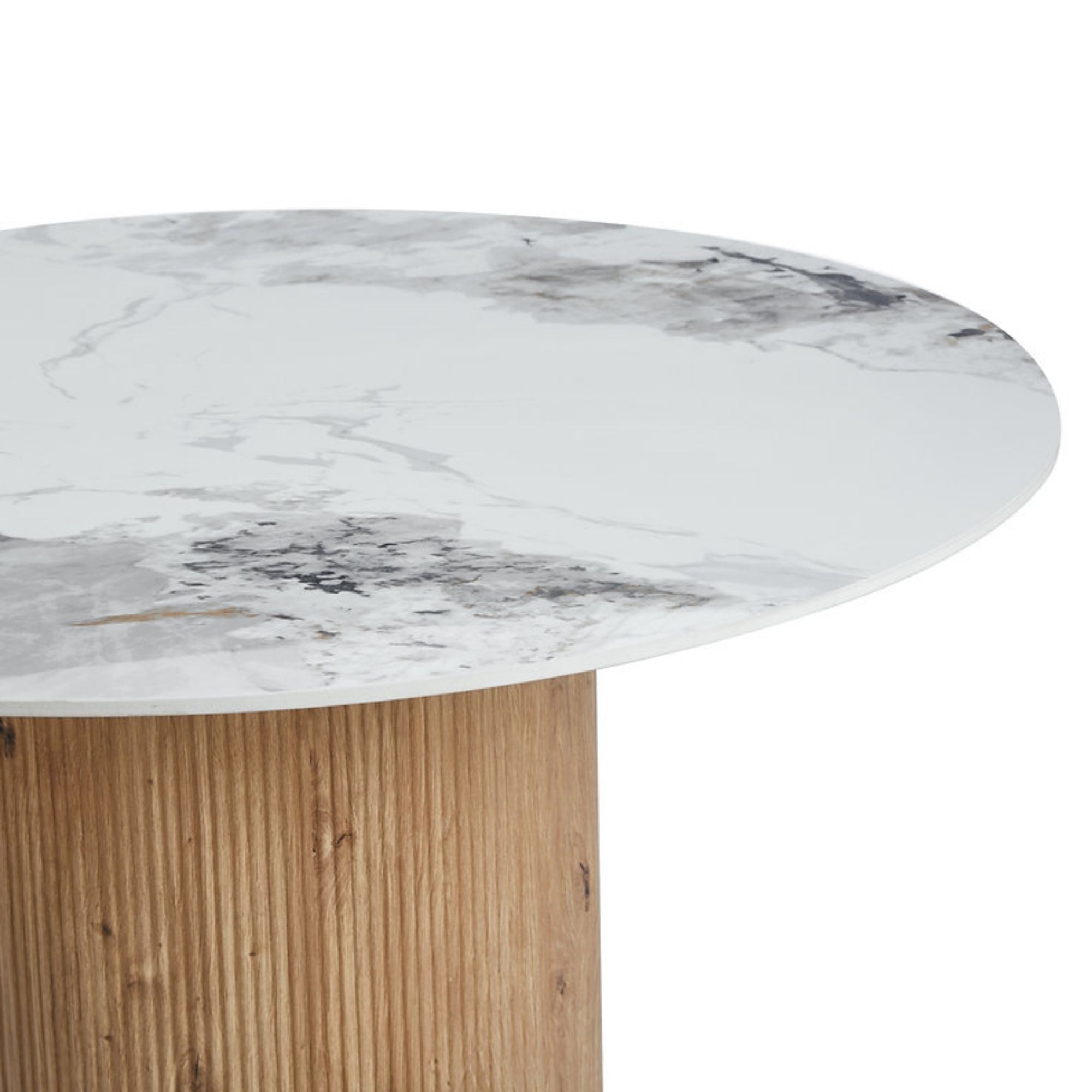Roman Dining Table with Ceramic Top in Natural | CastleUp Experience Centre Online Furniture