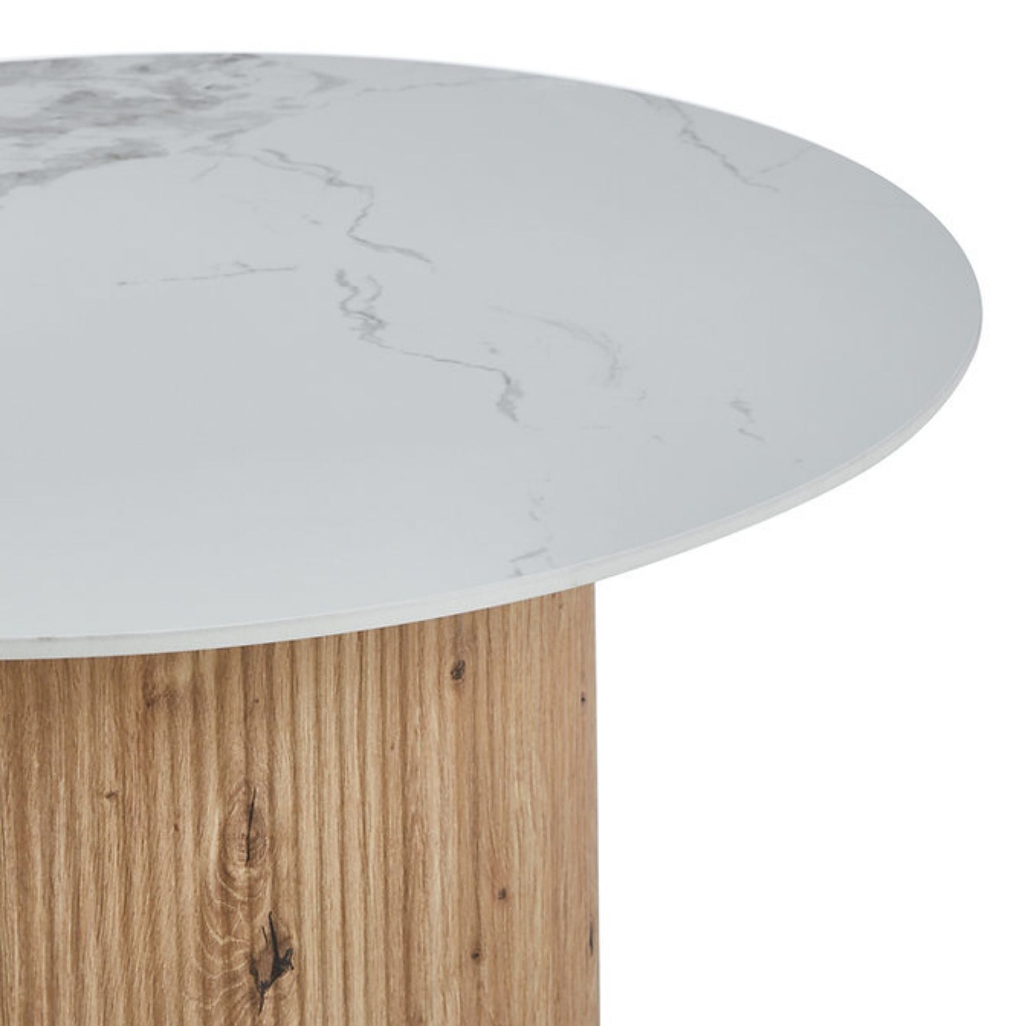 Roman Dining Table with Ceramic Top in Natural | CastleUp Experience Centre Online Furniture