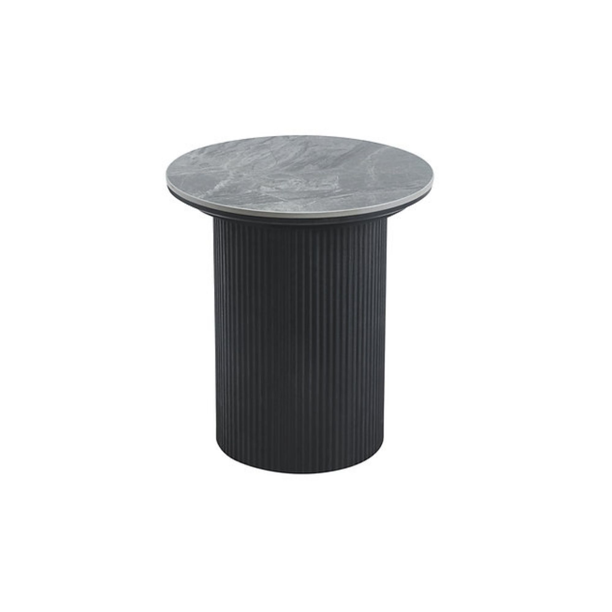 Roman End Table with Ceramic Top in Black | CastleUp Experience Centre Online Furniture