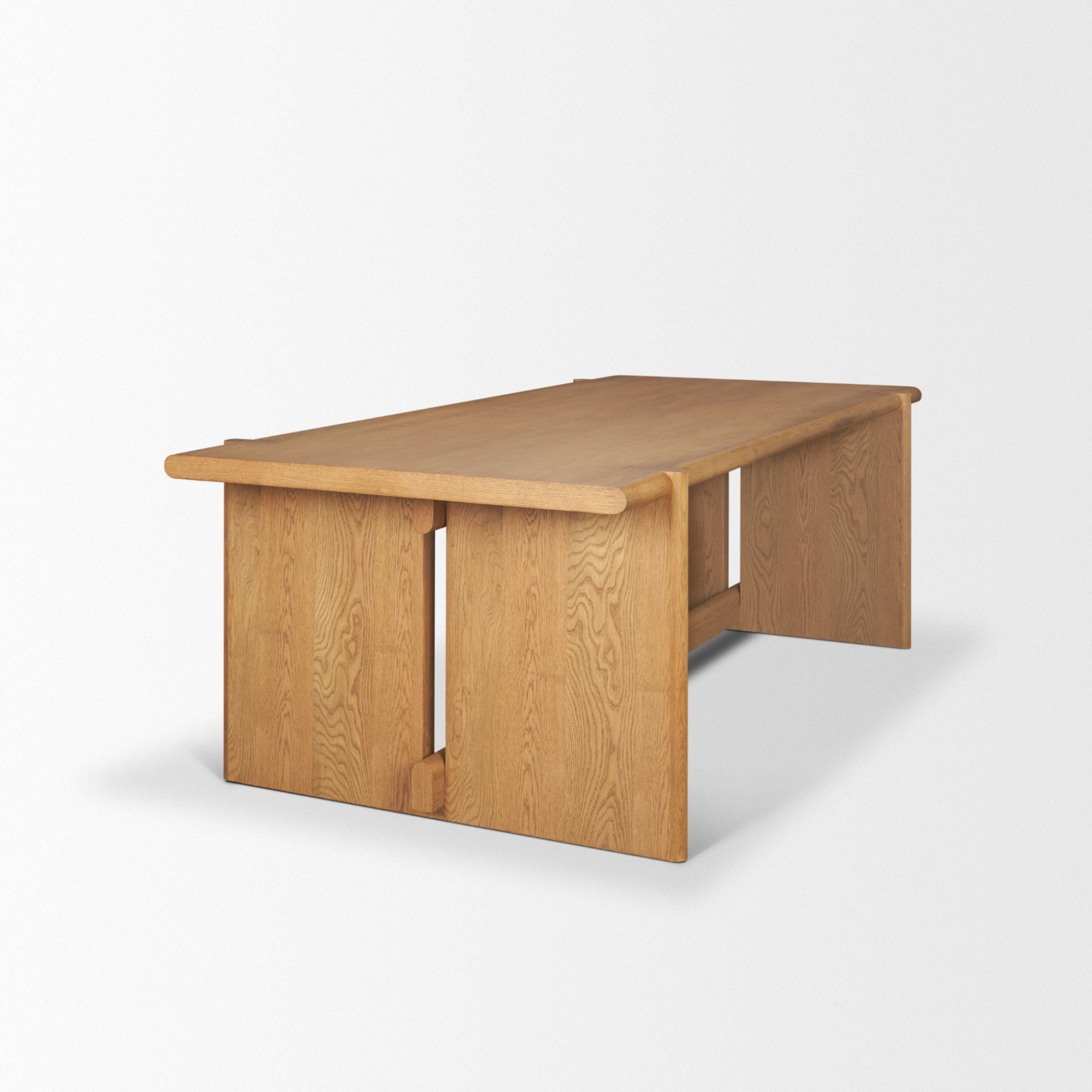 Mercana Rowan Collection 94-inch oak wood rectangular dining table with sturdy legs and smooth tabletop for elegant dining spaces.