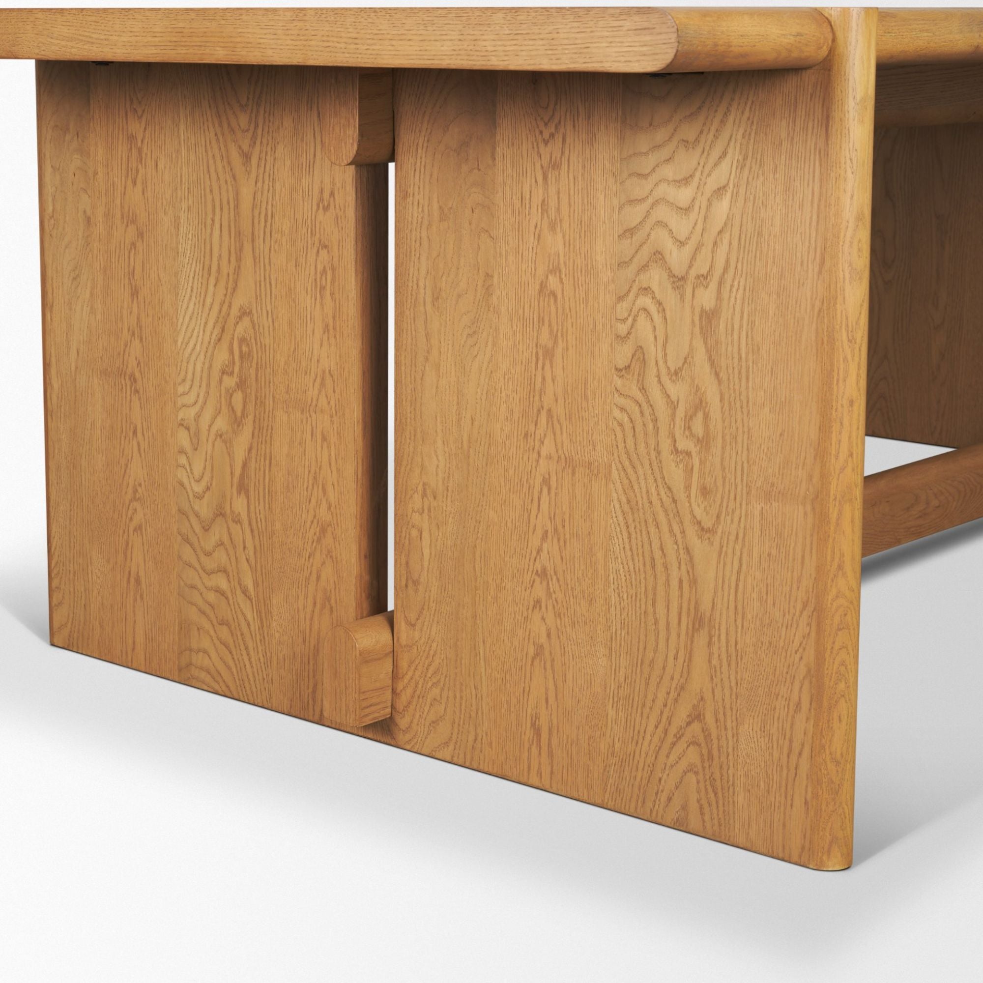 Mercana Rowan Collection 94-inch oak wood rectangular dining table showing smooth tabletop and sturdy legs in a modern dining setting