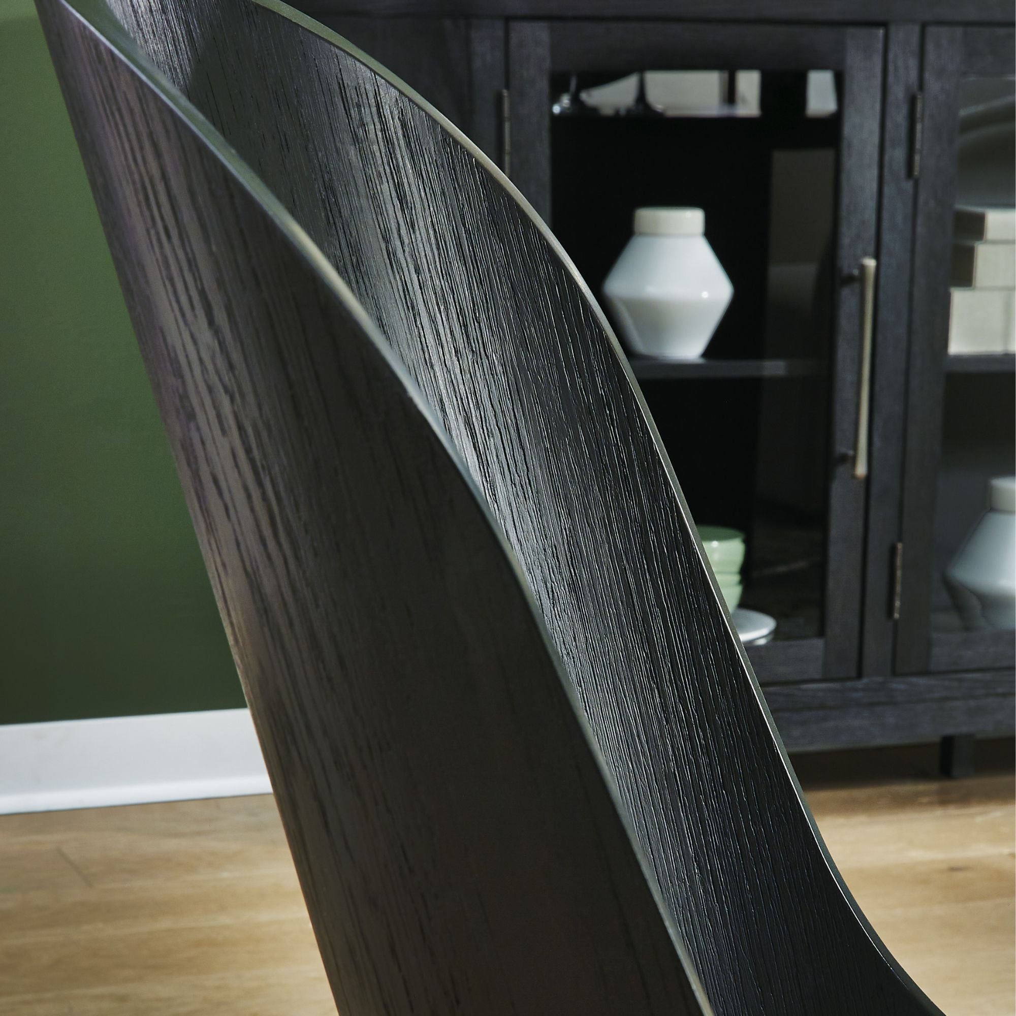 Signature Ashley Rowanbeck dining UPH side chair with upholstered seat and wooden legs, modern design for dining room decor.