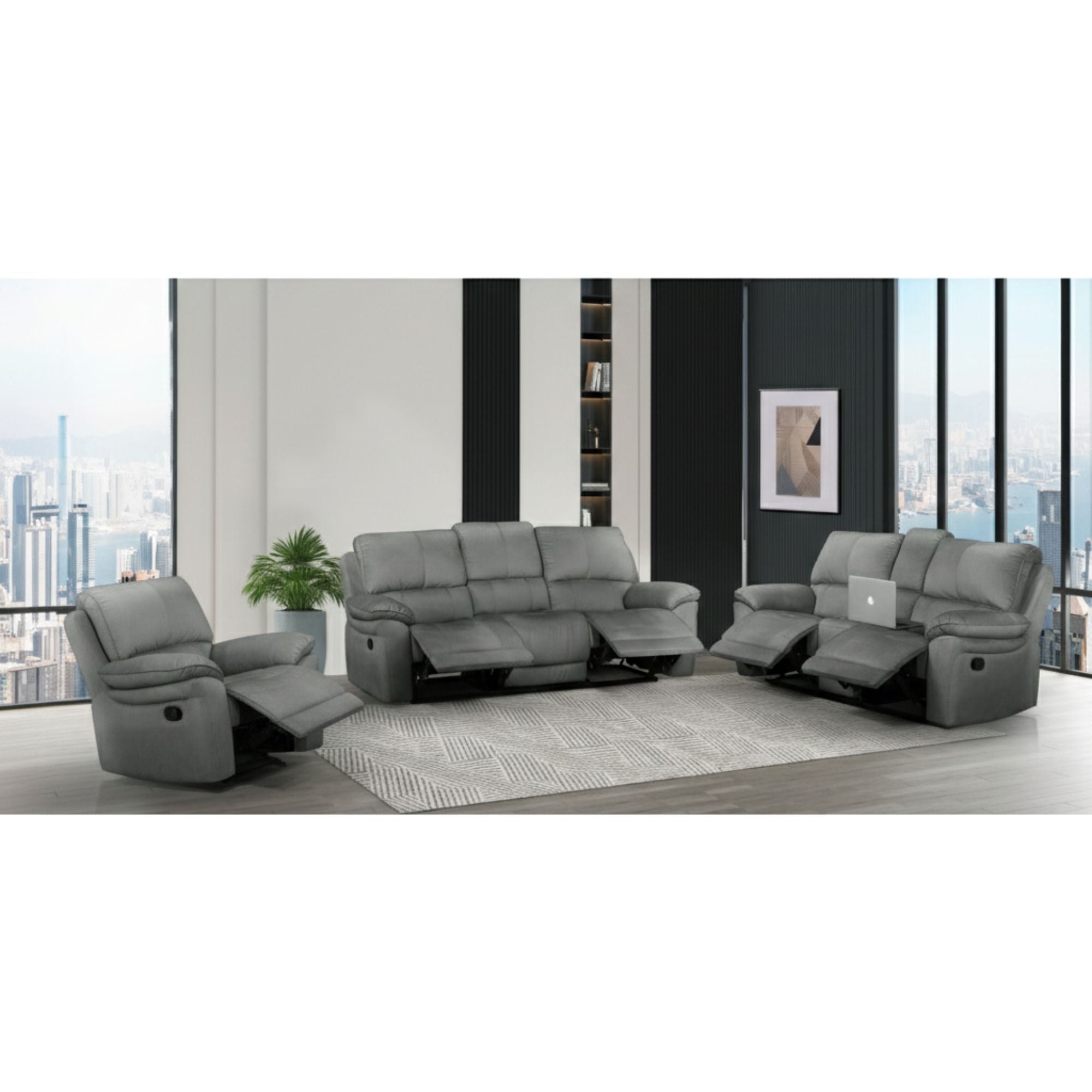 Russka Recliner Sofa in Grey | CastleUp Experience Centre