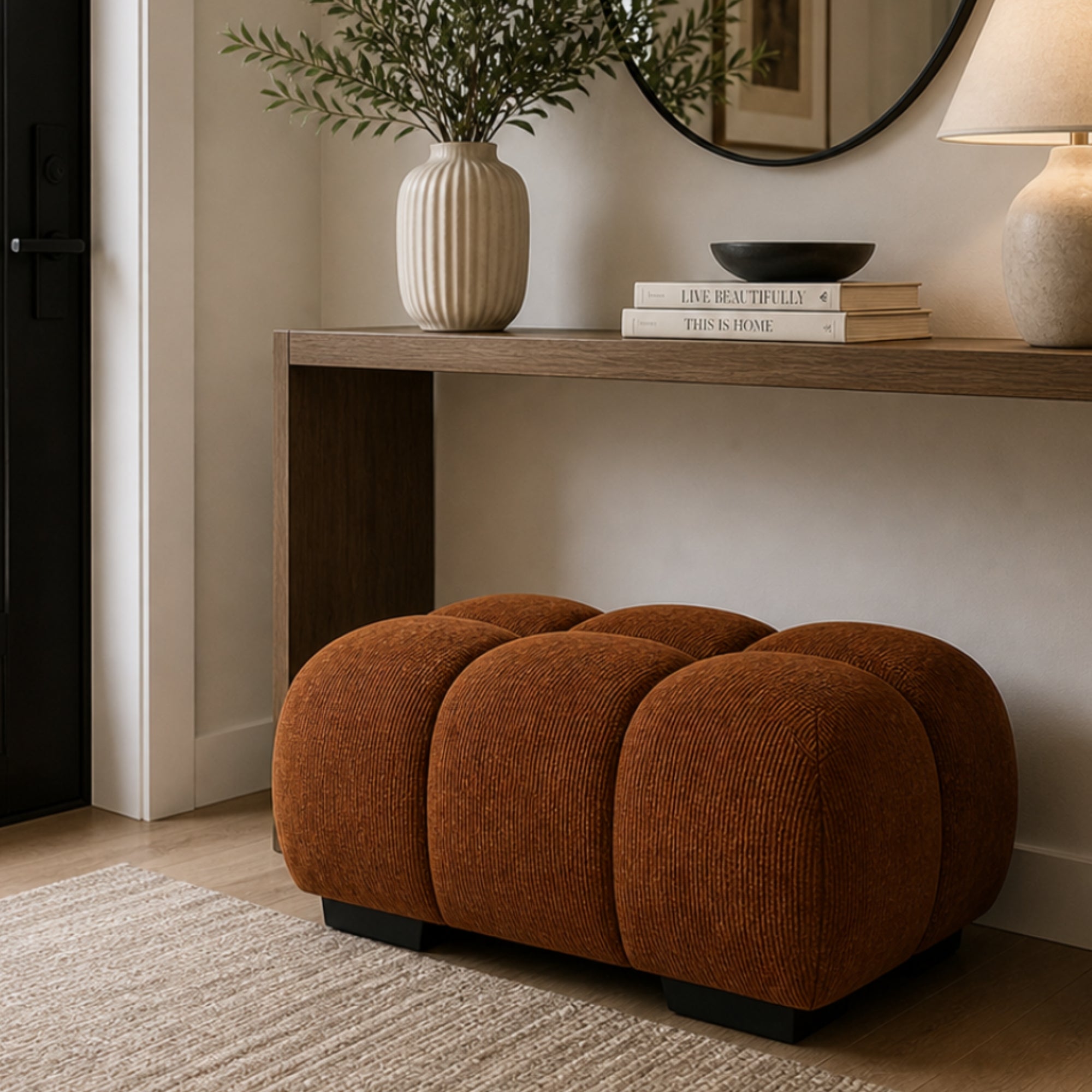Zara Collection Ottoman in Orange