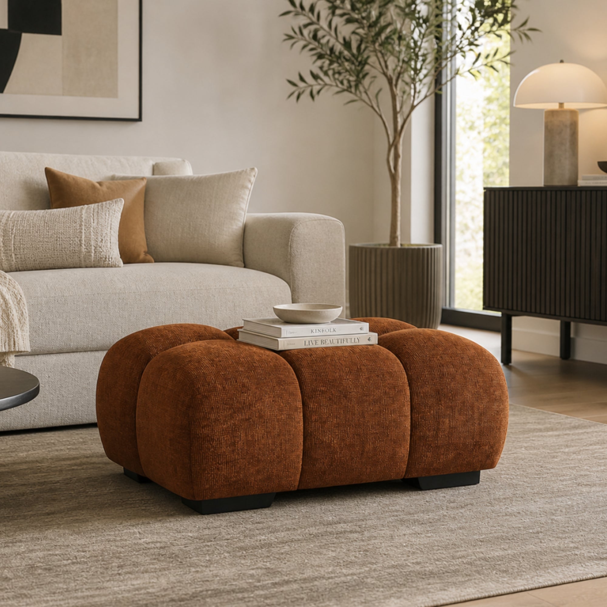 Zara Collection Ottoman in Orange