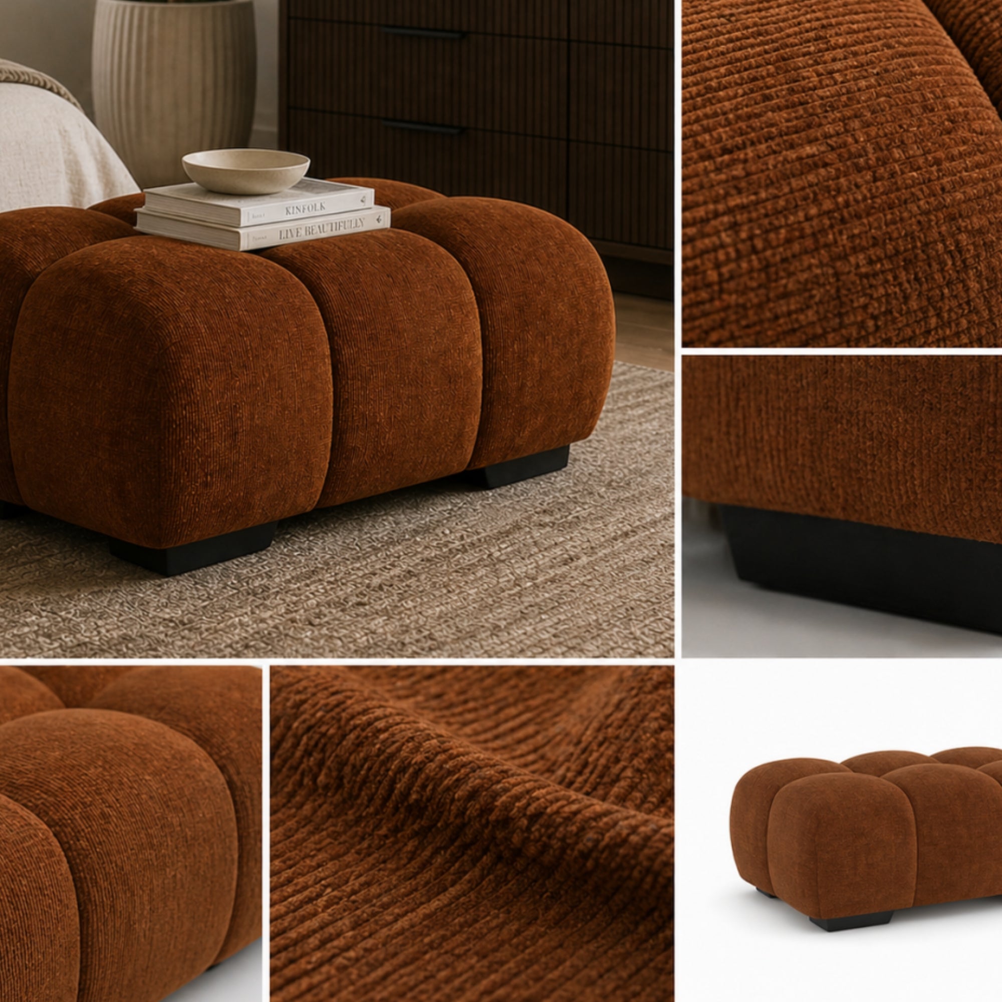 Zara Collection Ottoman in Orange