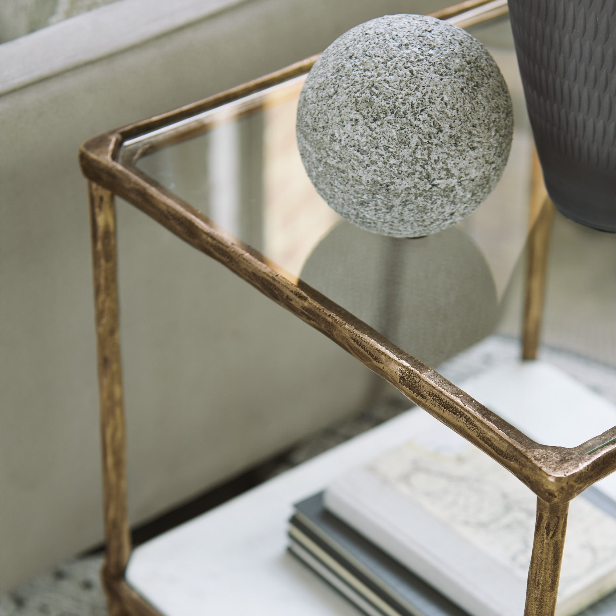 Ryandale Accent Table Antique Brass