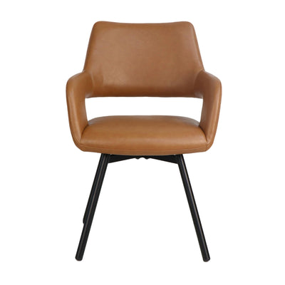 Chaise de salle à manger Caspian moderne du milieu du siècle, couleur sable (lot de 2)