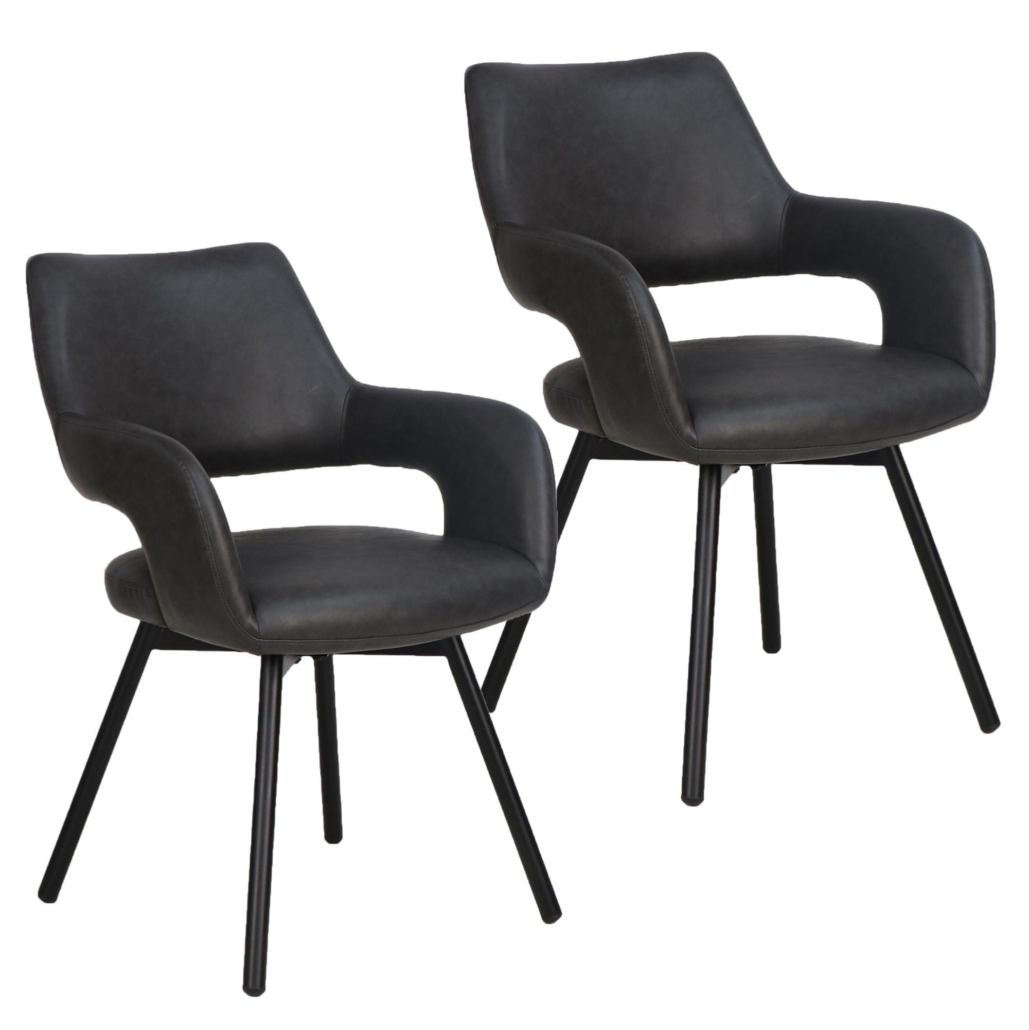 Chaise de salle à manger Caspian moderne du milieu du siècle, couleur sable (lot de 2)