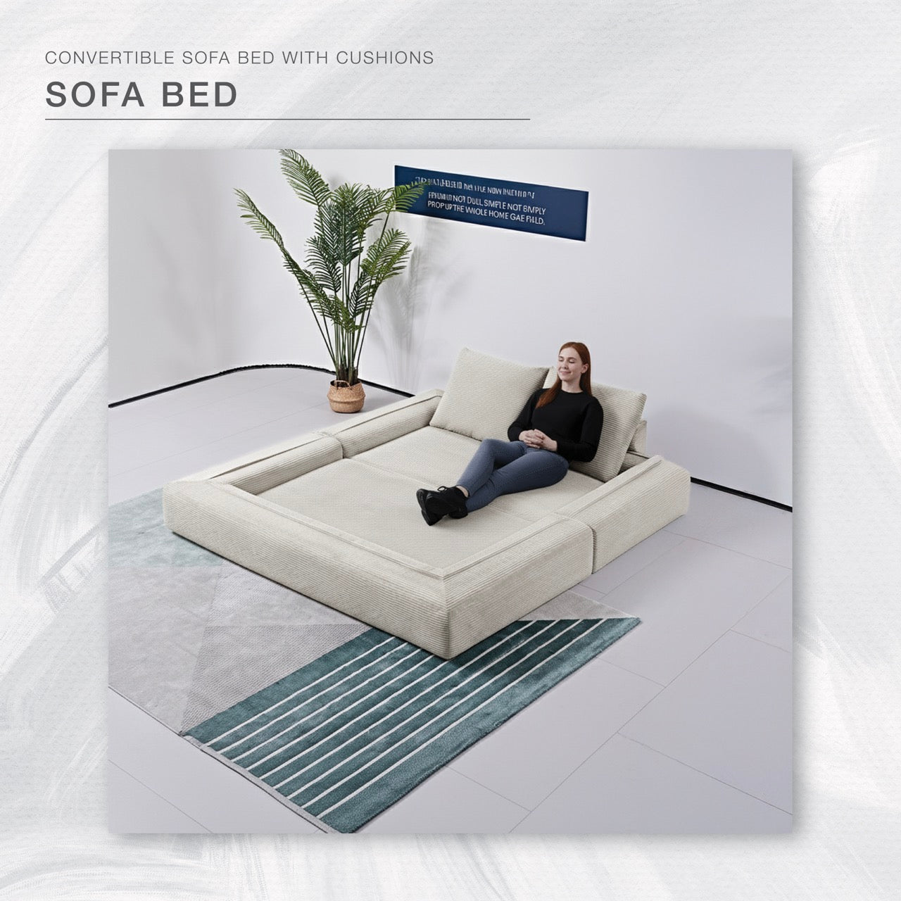 S613 Sofa Bed in Beige