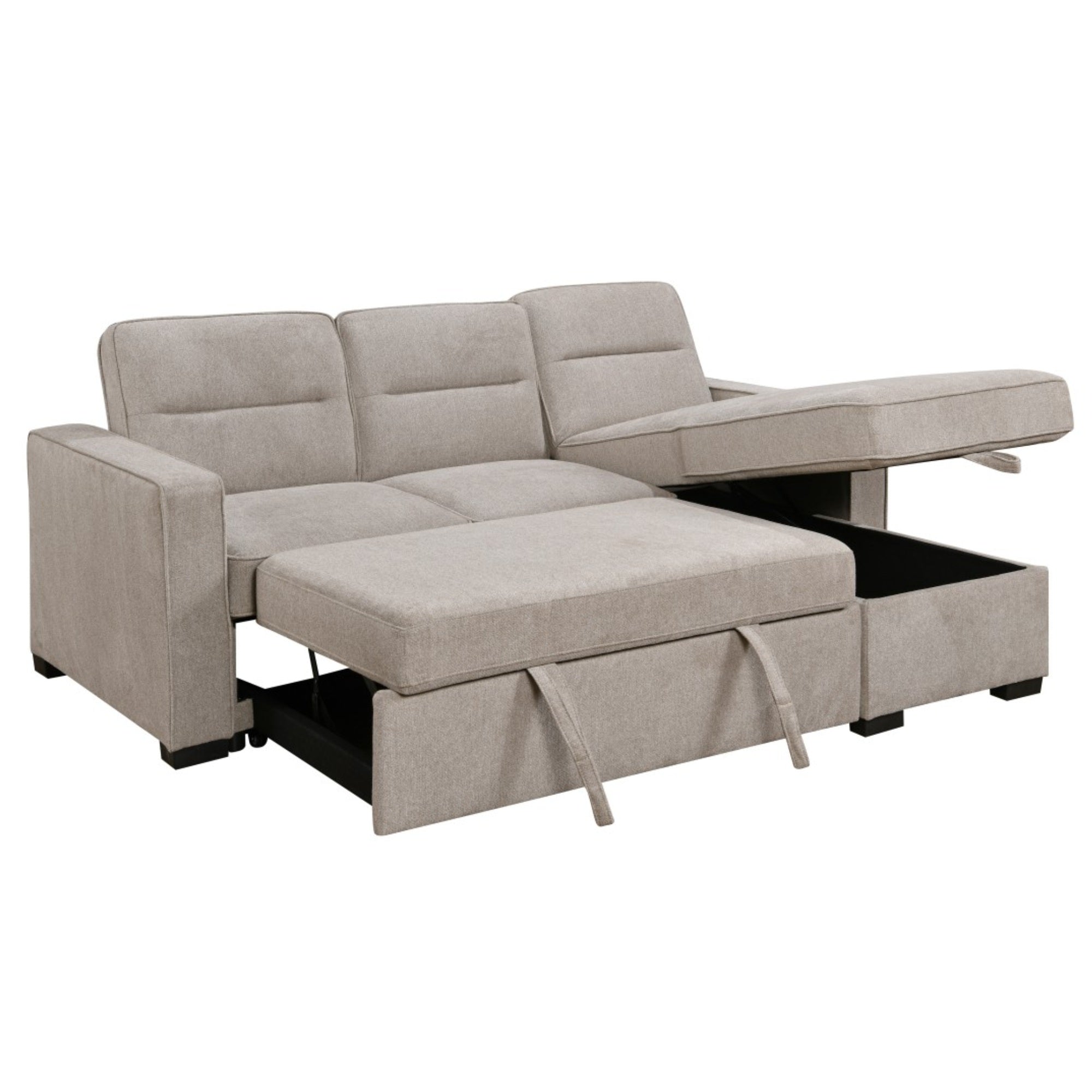 Reversible Chaise Sectional Sleeper with Storage