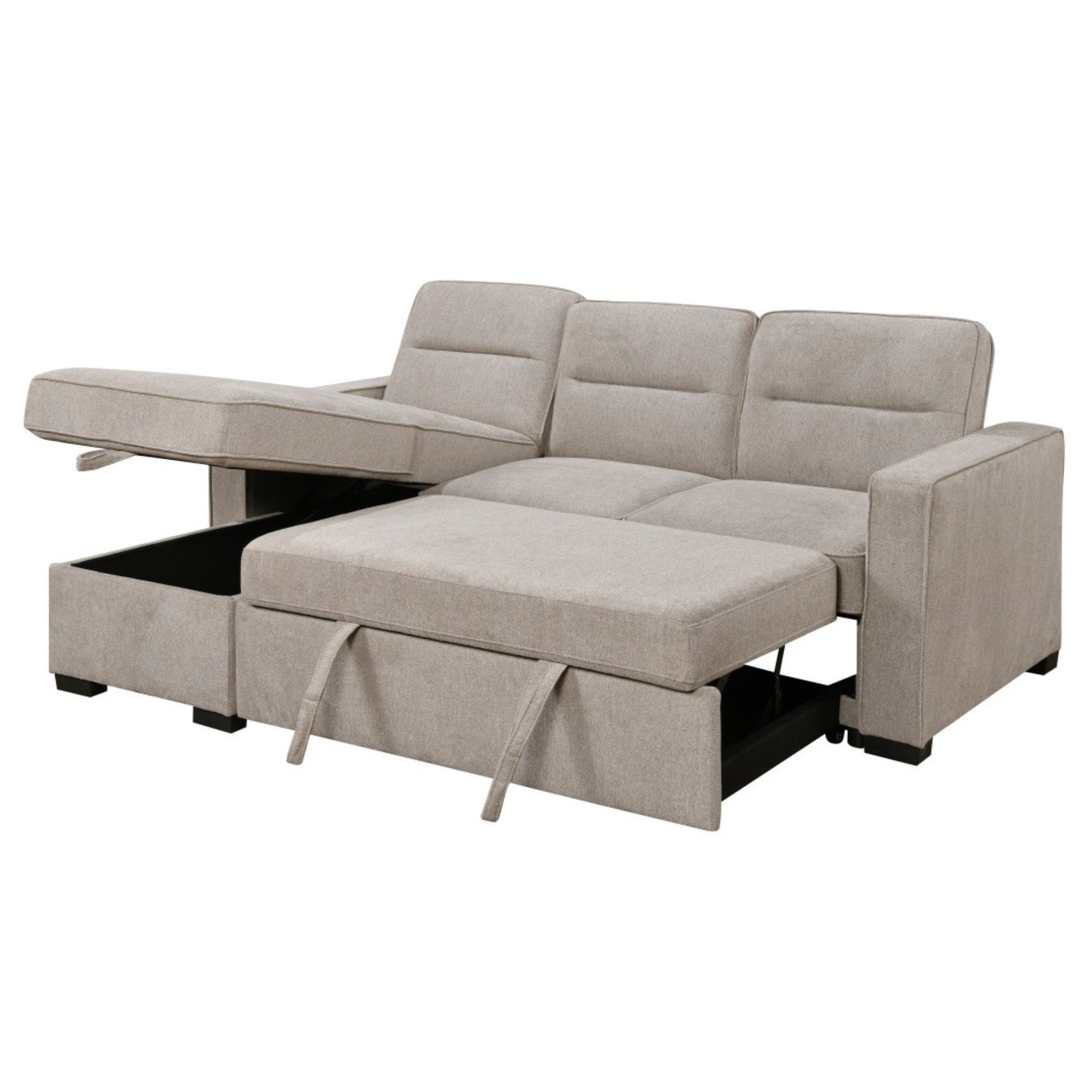 Reversible Chaise Sectional Sleeper with Storage