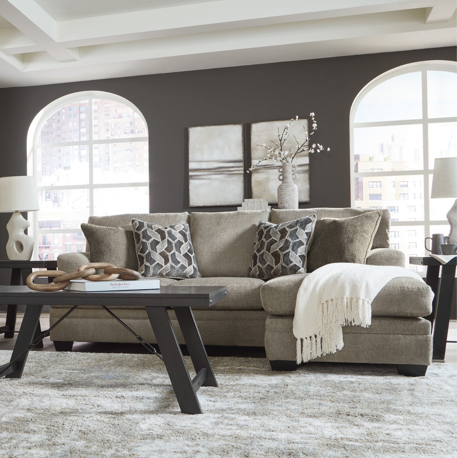 Stonemeade Reversible Sofa Chaise Taupe