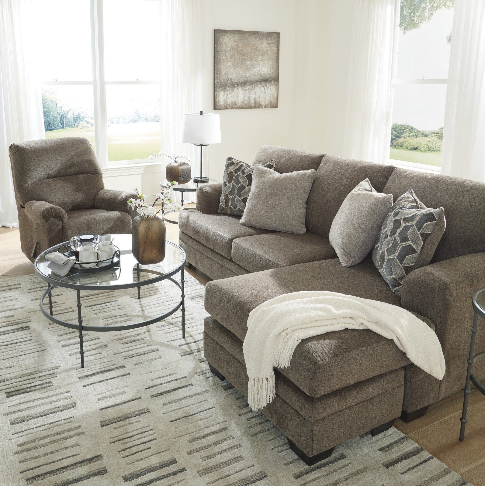 Stonemeade Reversible Sofa Chaise Nutmeg