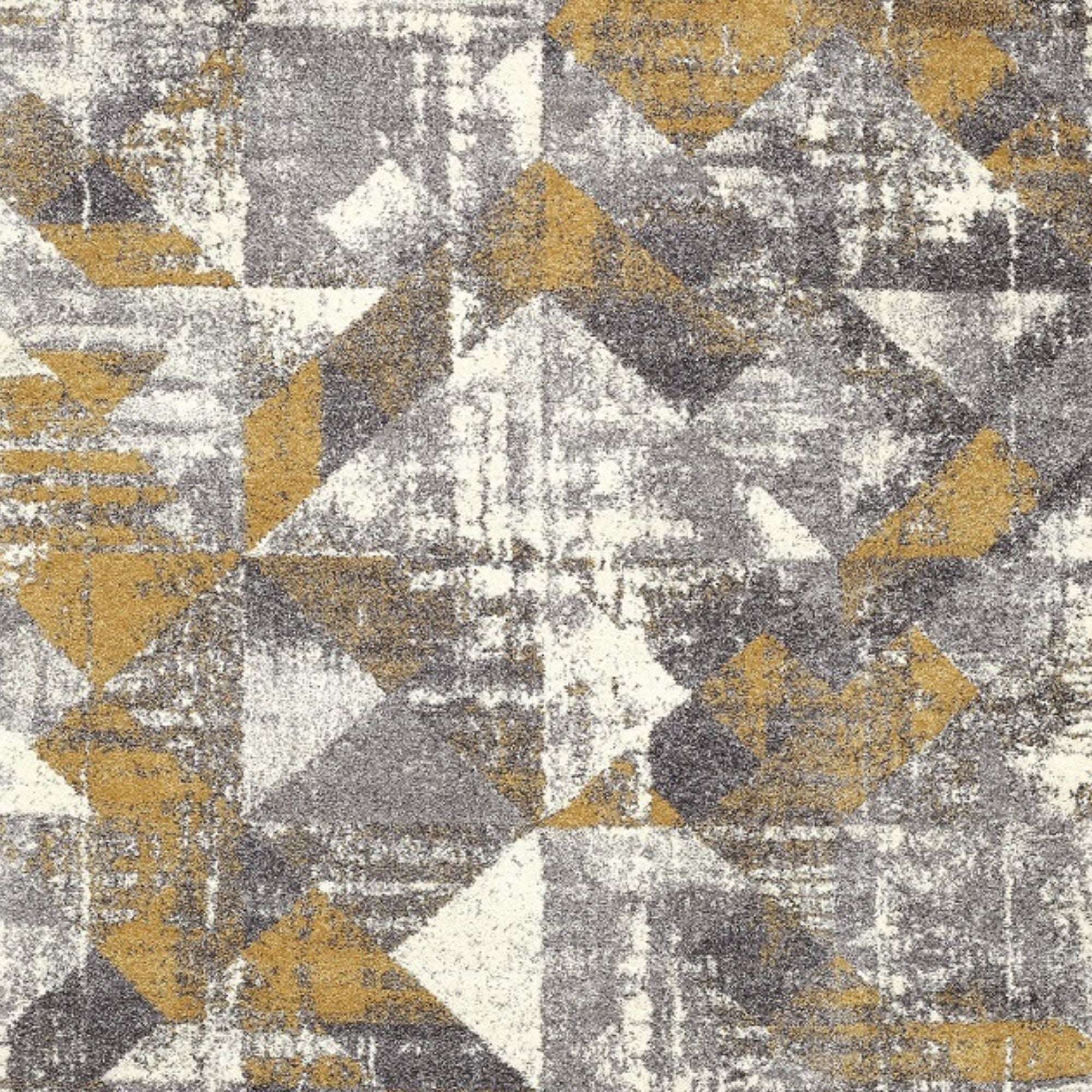 Indoor grey ochre area rug by Viana Inc, featuring a textured pattern and soft pile in a modern design.