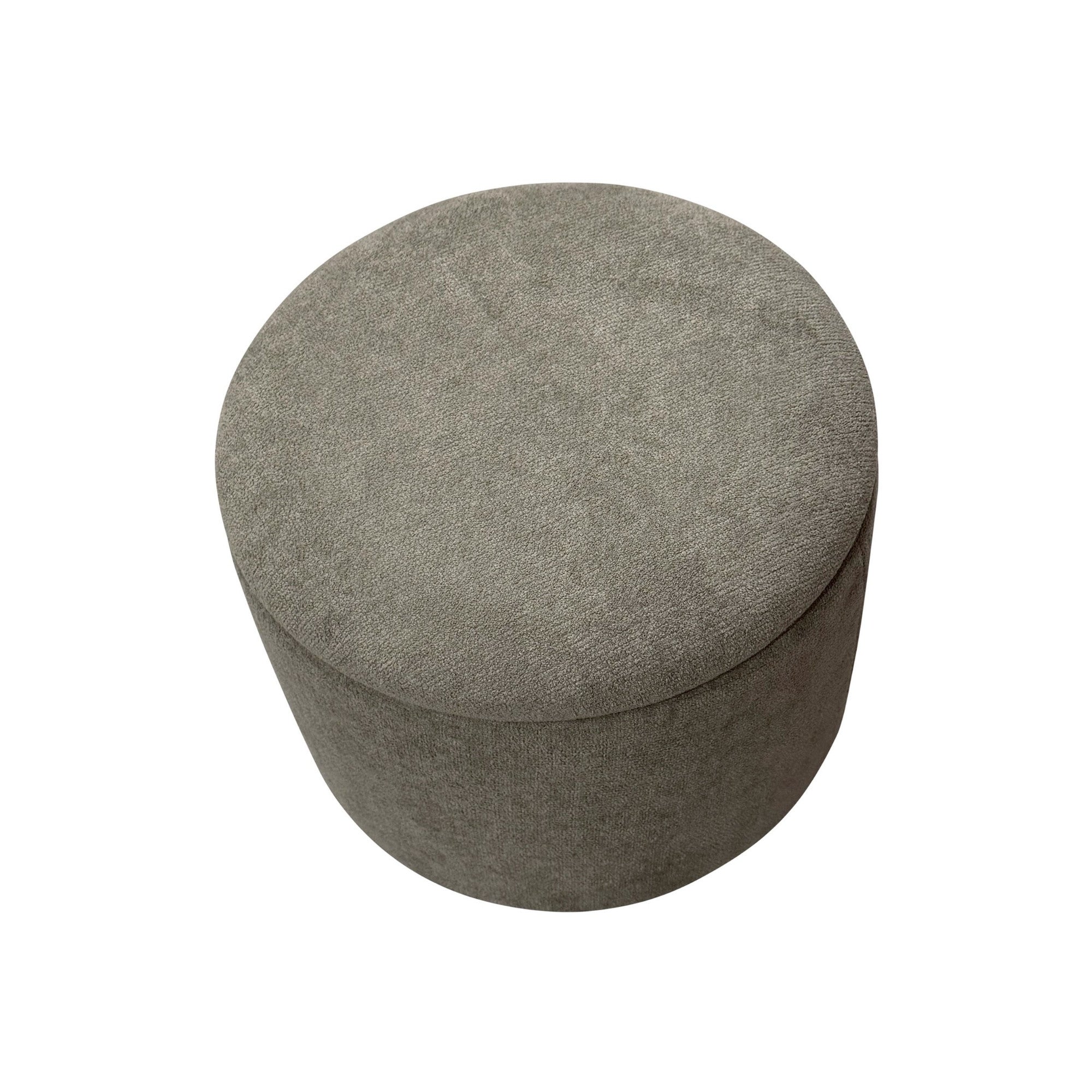 Sadie Round Storage Ottoman – Moss & Natural
