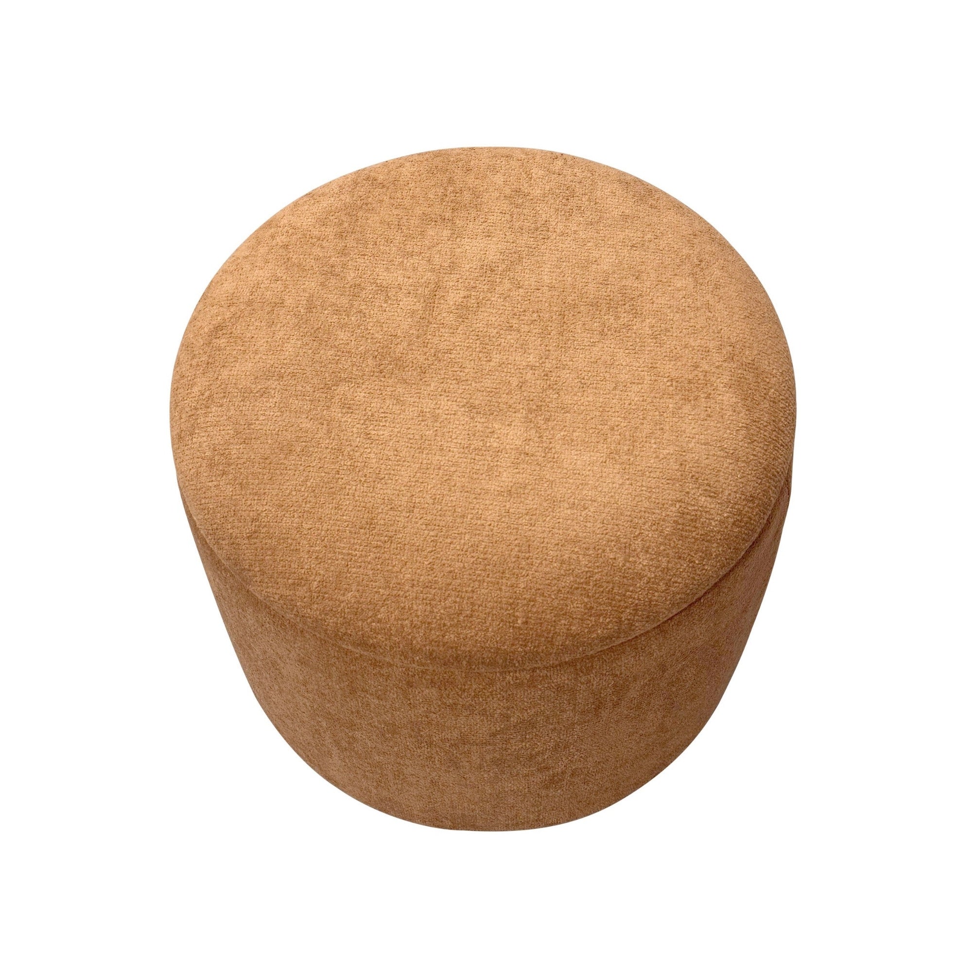 Sadie Round Storage Ottoman – Rust