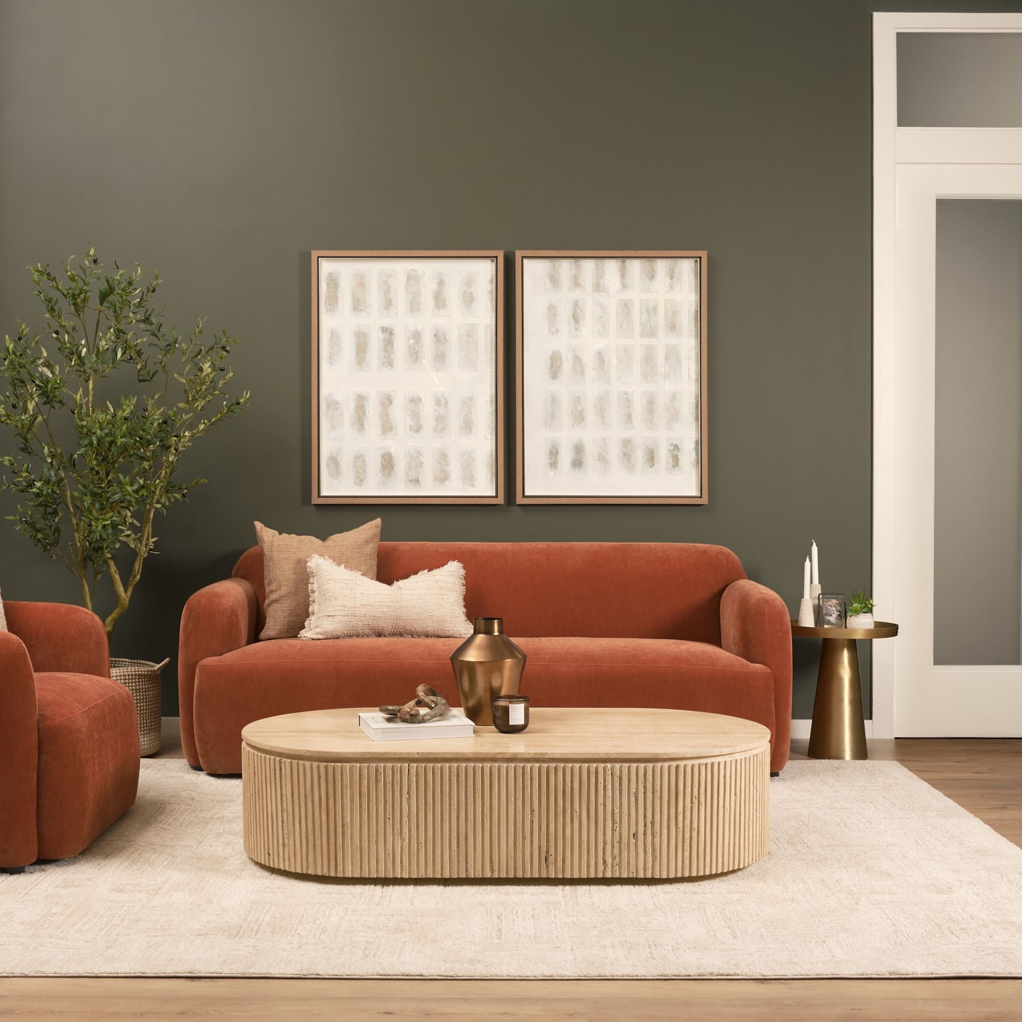 Chaise de salle à manger Mercana Direttore en suède marron/gris