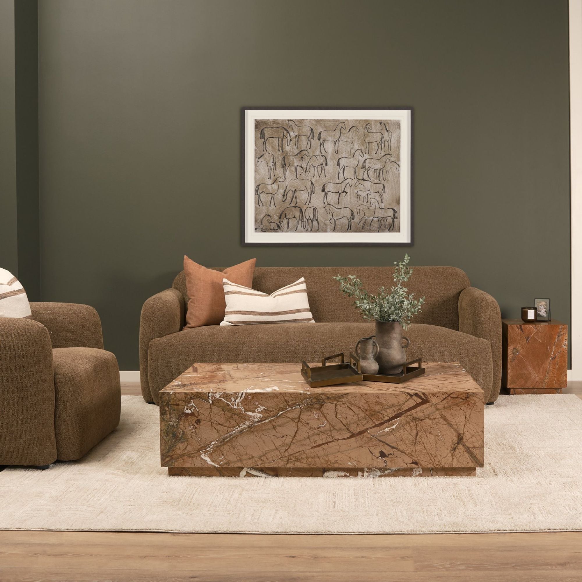 Chaise de salle à manger Mercana Direttore en suède marron/gris