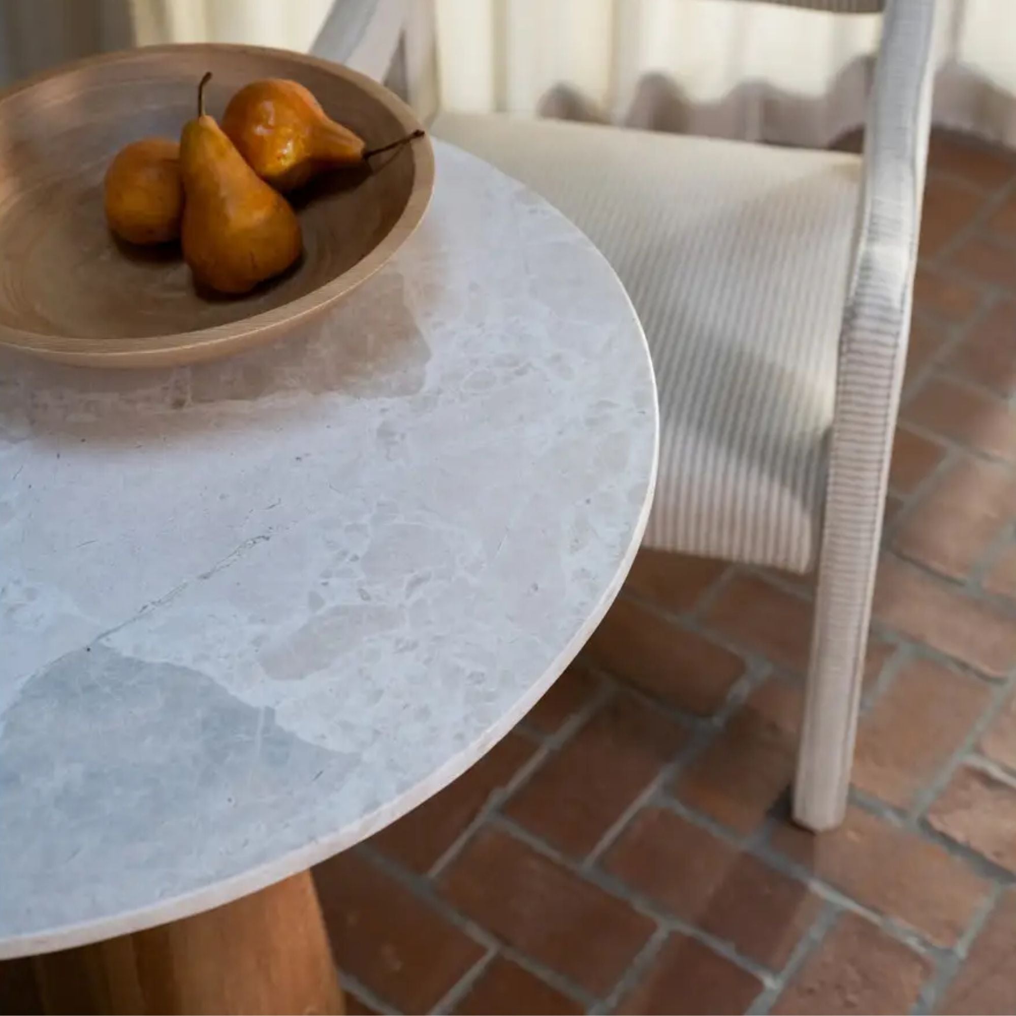 Moe's Home Sage Cafe Collection Table Cosmos Beige Marble | CastleUp Experience Centre Online Furniture