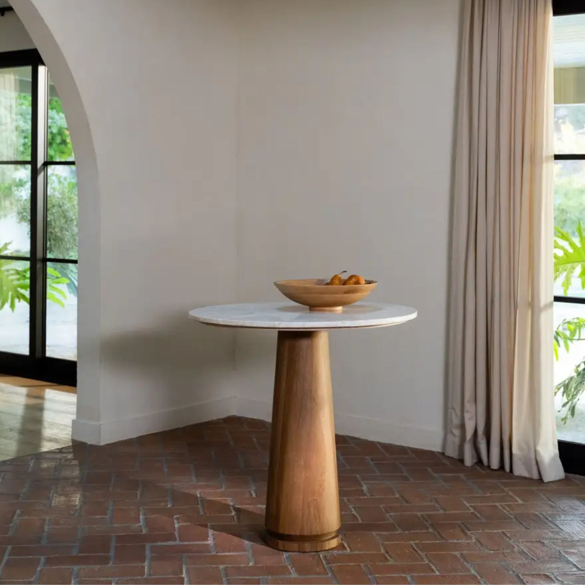 Moe's Home Sage Cafe Collection Table Cosmos Beige Marble | CastleUp Experience Centre Online Furniture