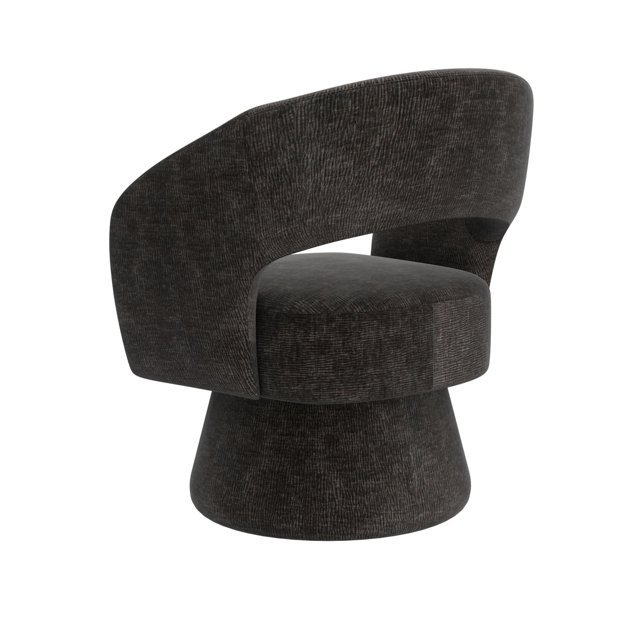 Santo 360° Swivel Accent Chair in Charcoal