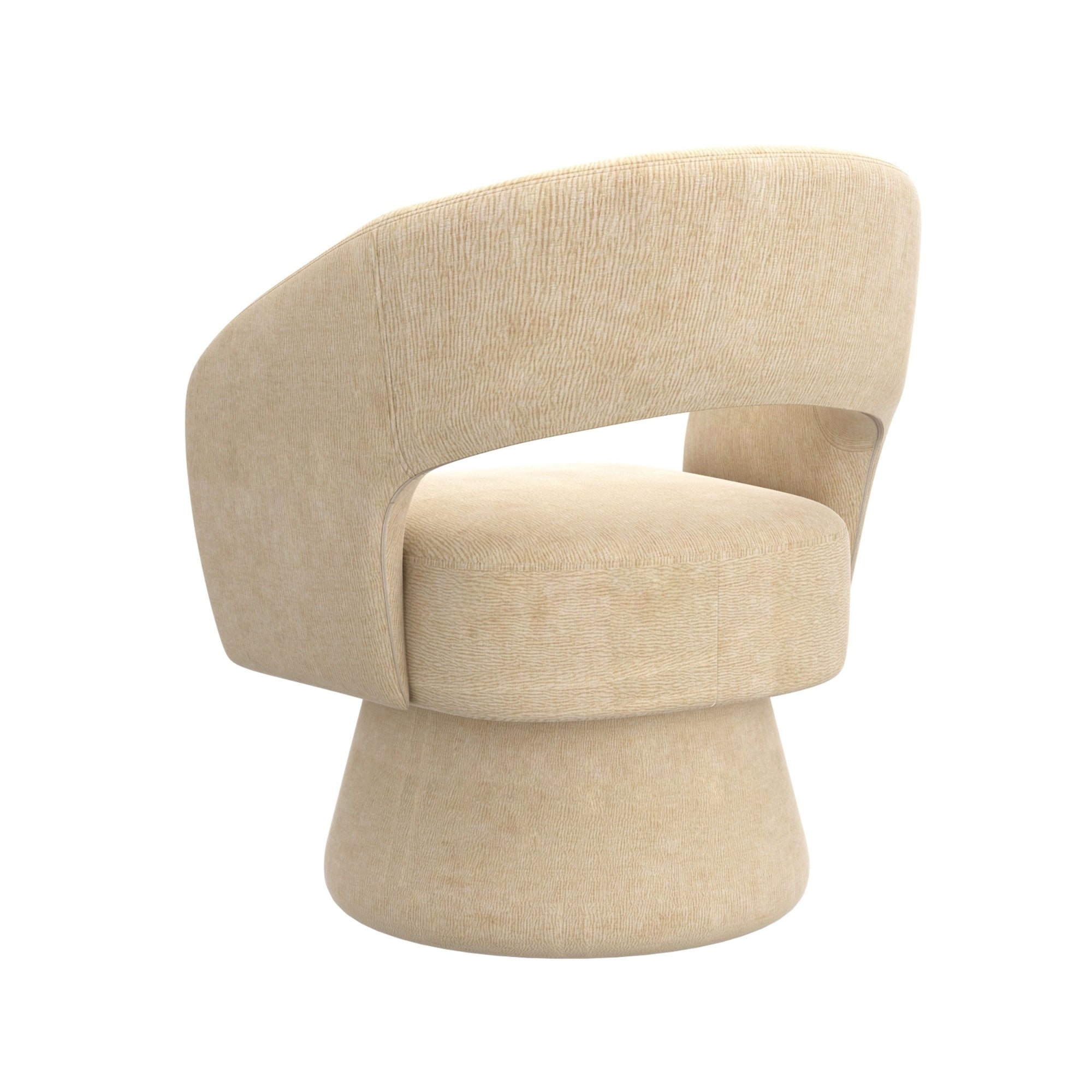 Santo 360° Swivel Accent Chair in Beige