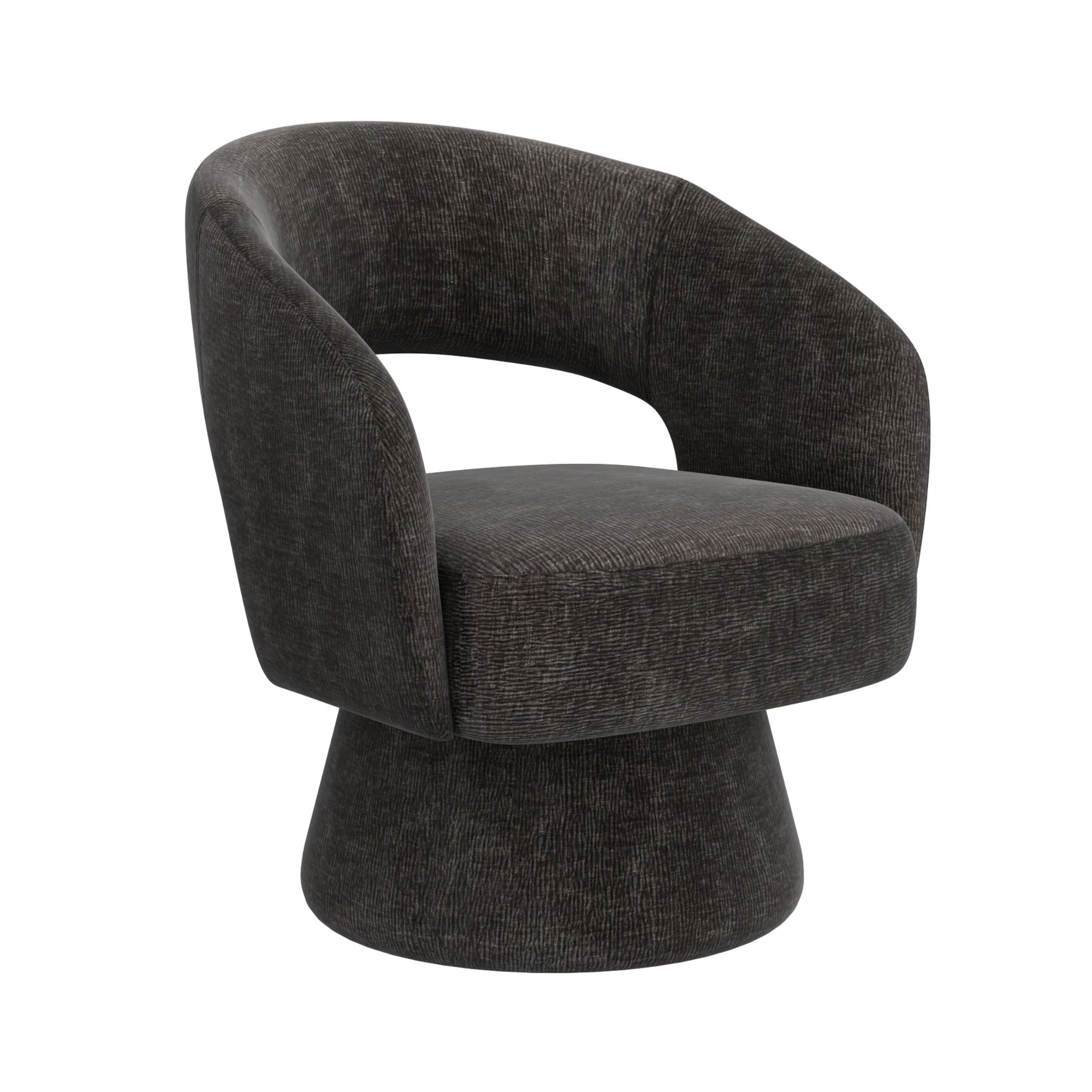 Santo 360° Swivel Accent Chair in Charcoal