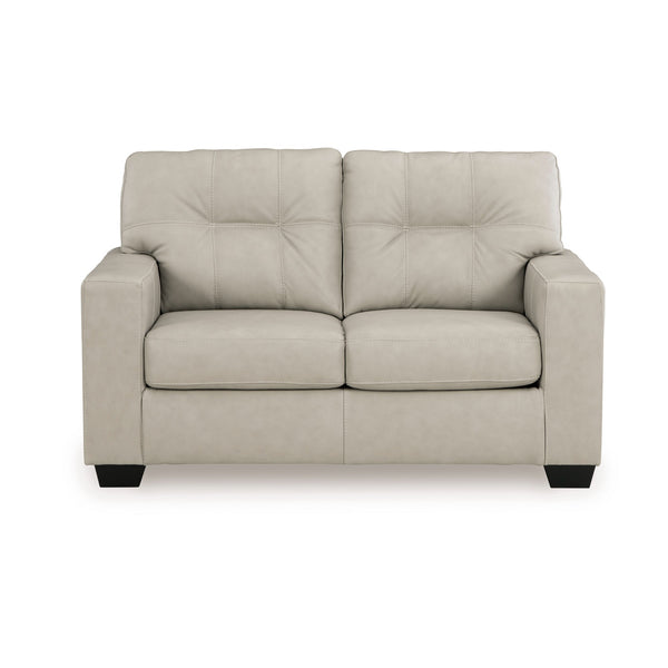 Santorine Leather Loveseat Beige