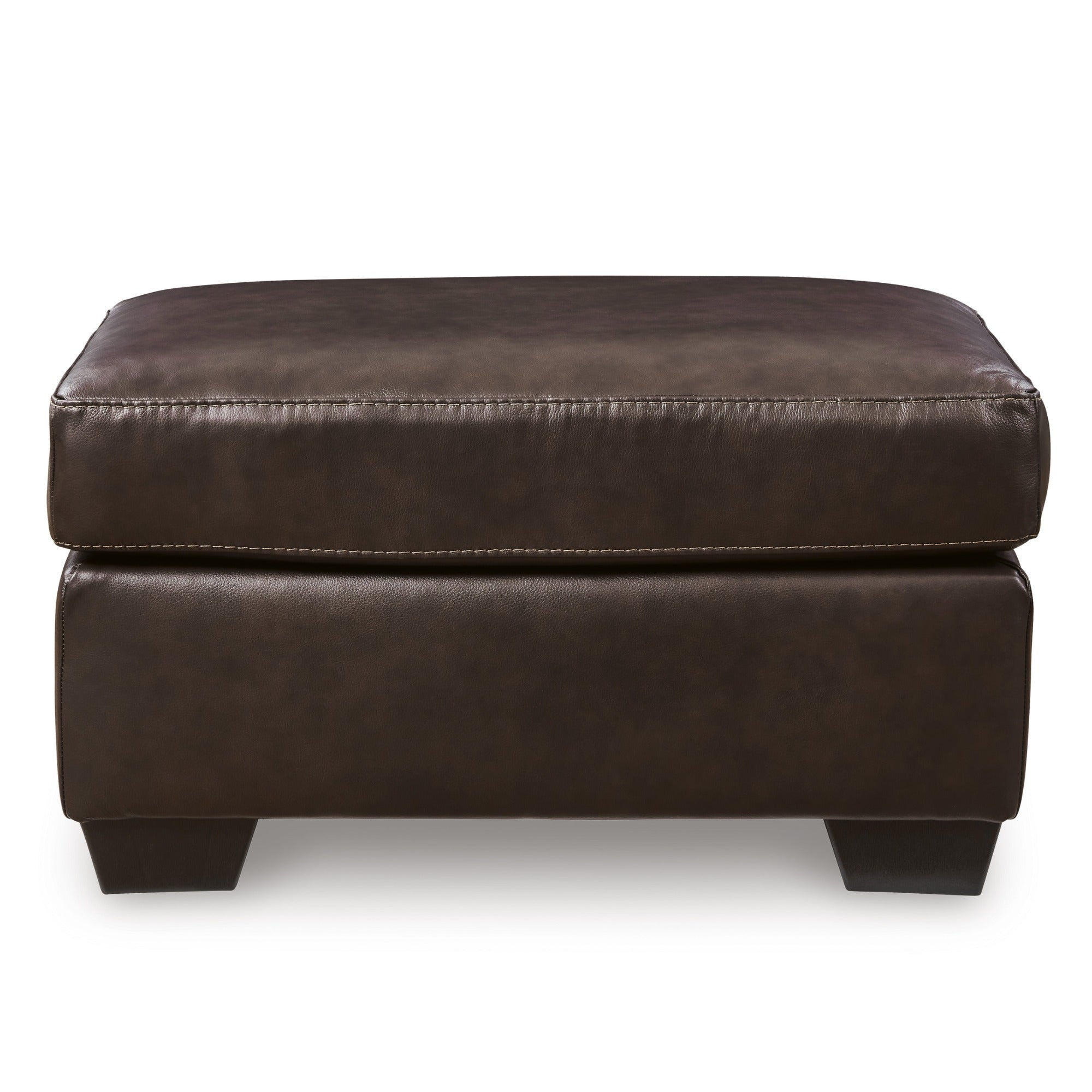 Santorine Leather Ottoman Dark Brown