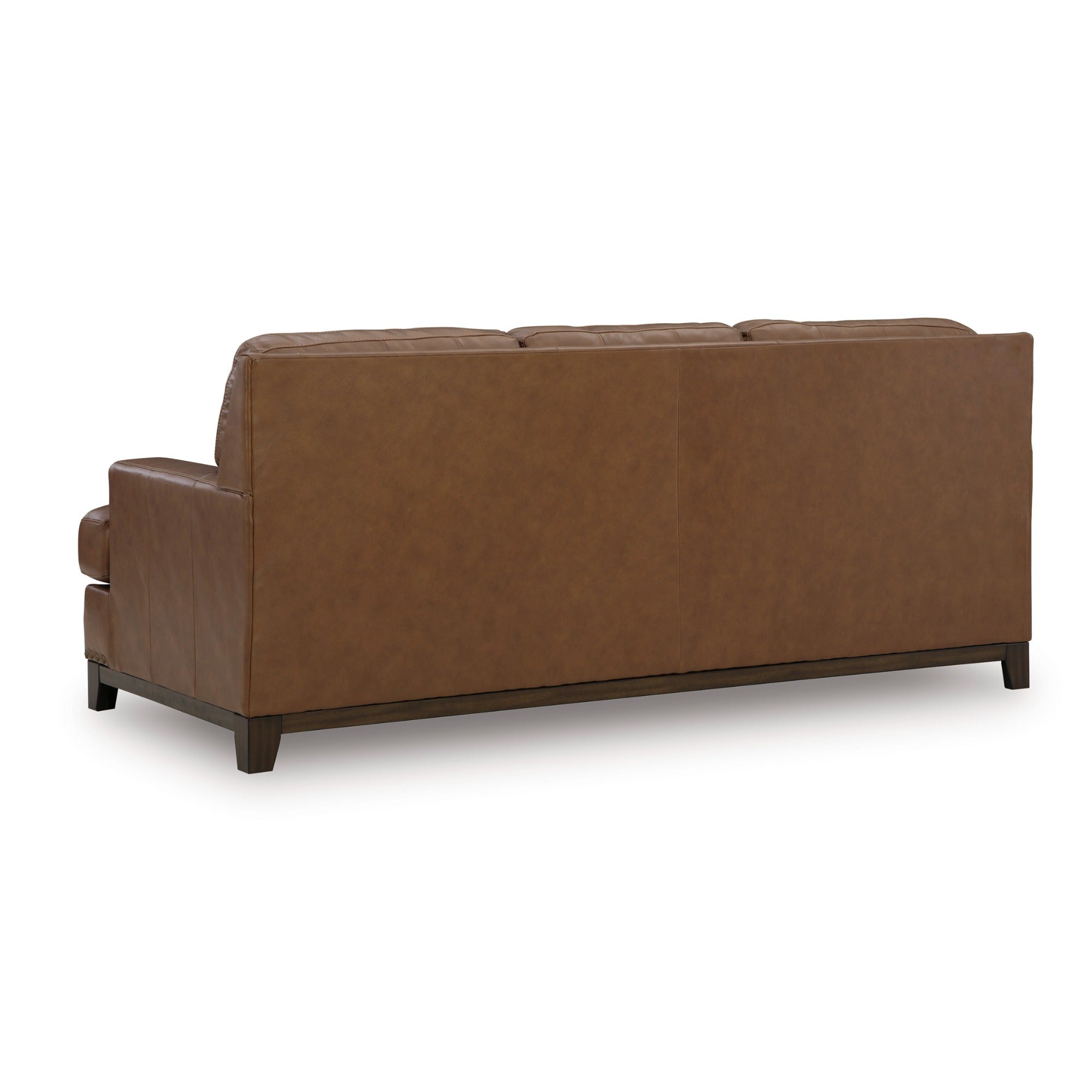 Saonara Leather Sofa in Amber