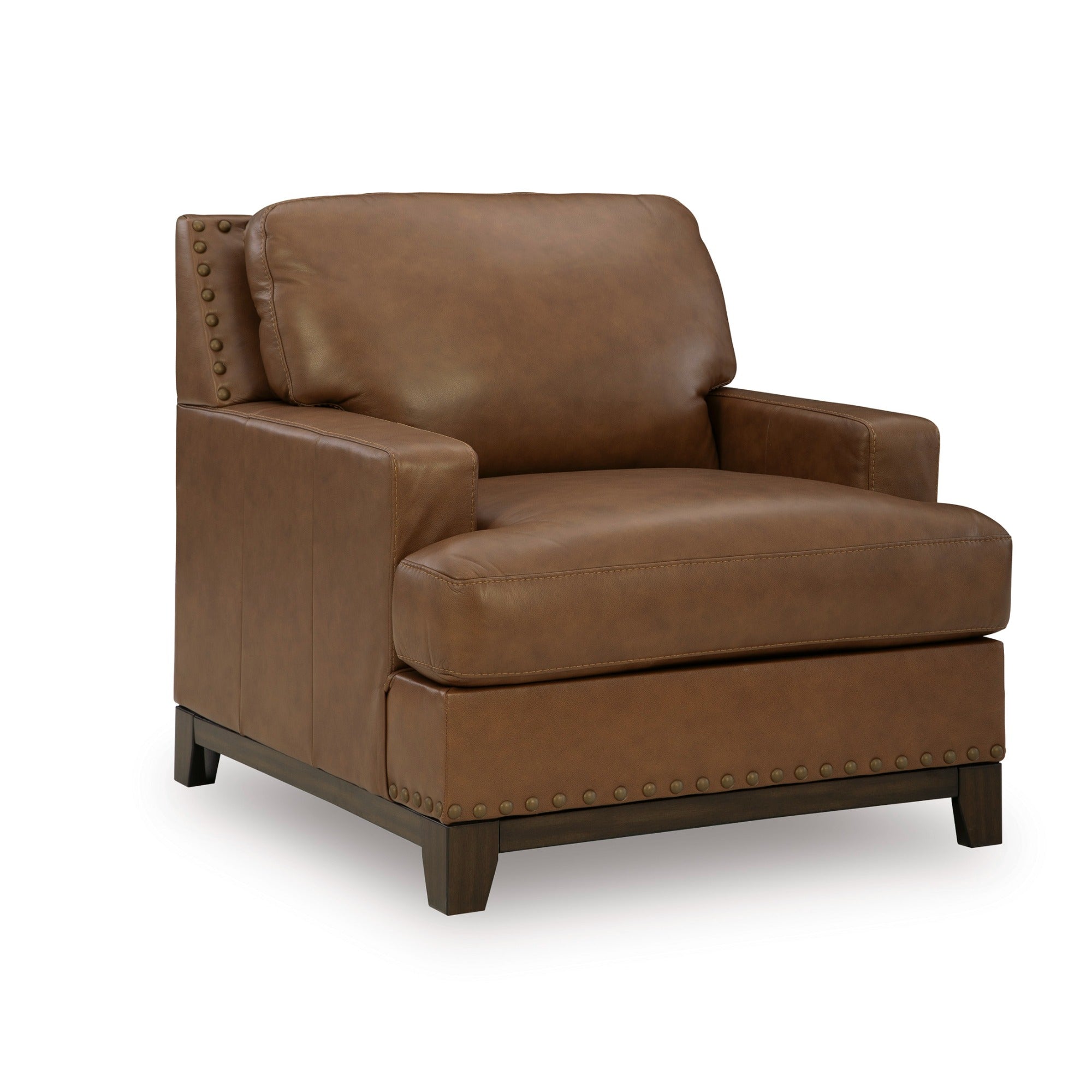 Saonara Leather Chair in Amber