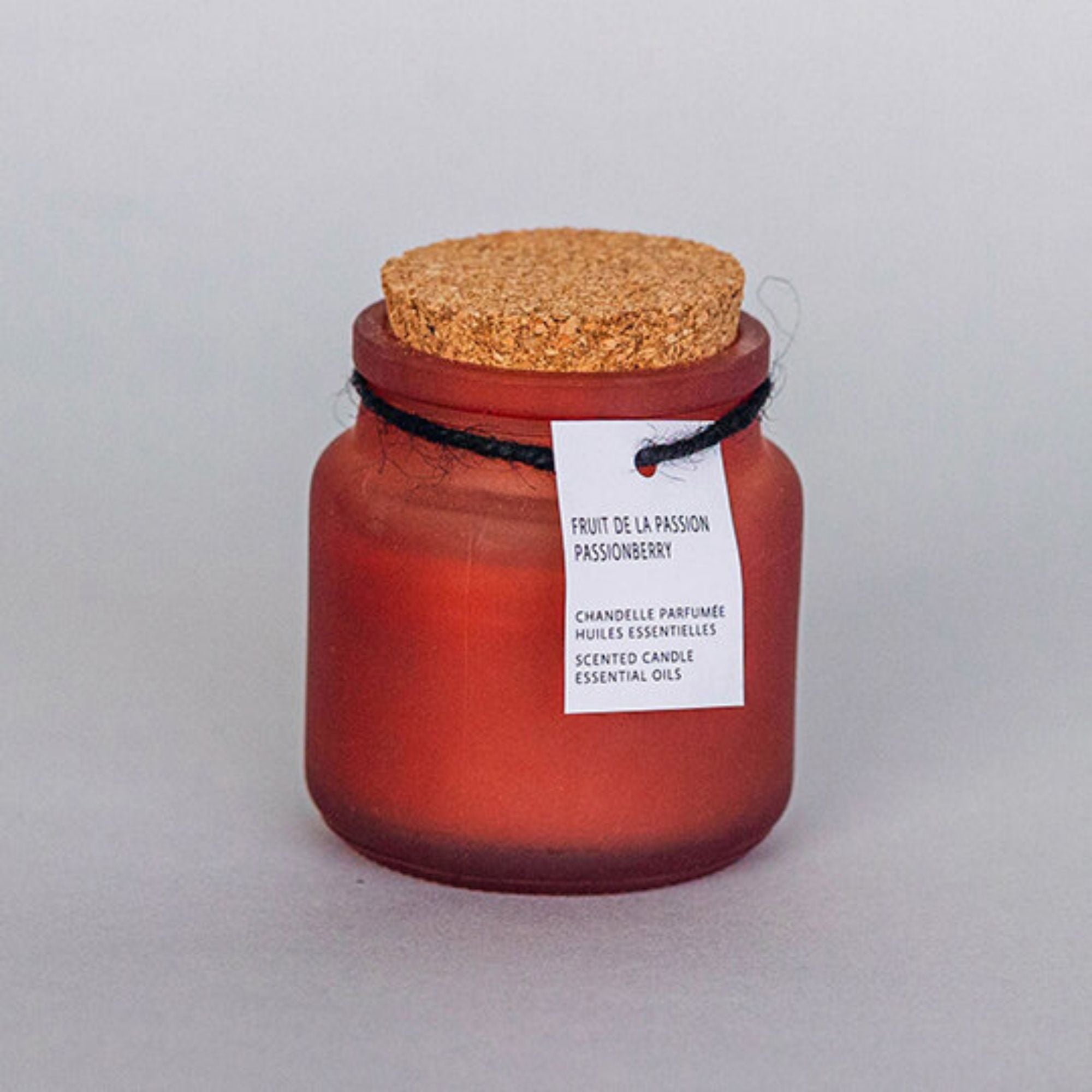 "Passionberry" Scented Candle with Cork Lid, Burnt Orange