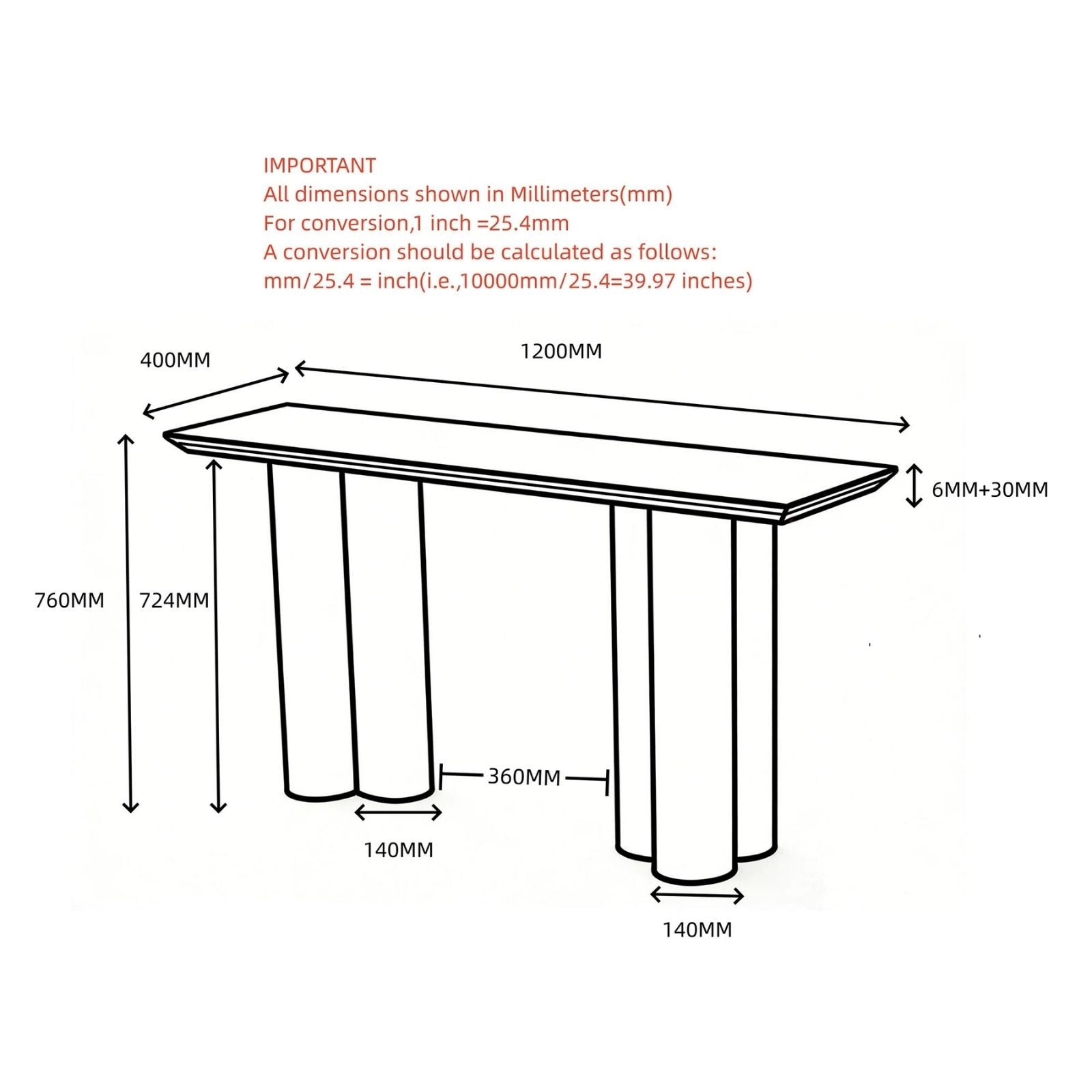 Seaton 47.25-Inch Sintered Stone Console Table in Walnut and Travertine