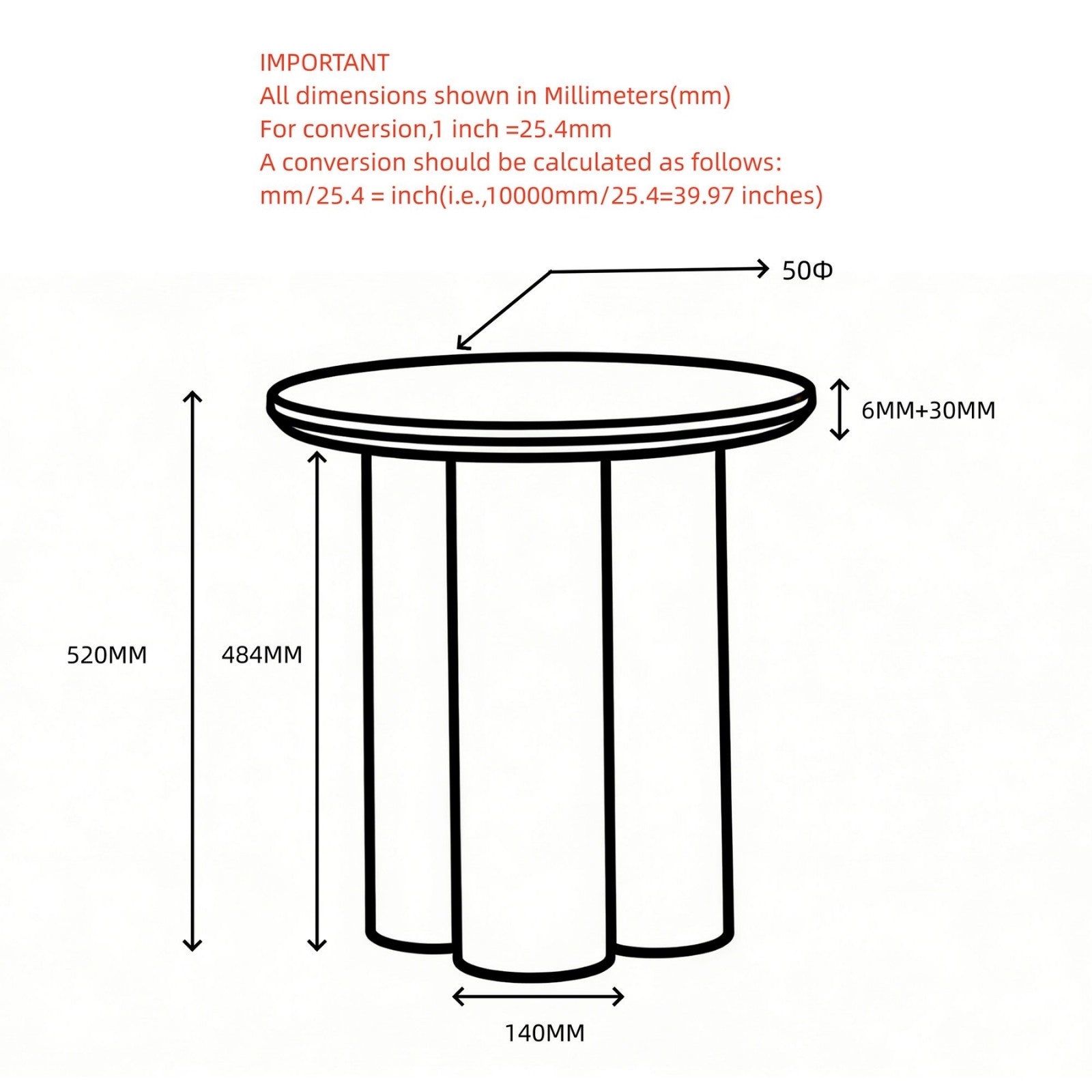 Seaton Round Accent Table in Walnut and Travertine (Pre-order)