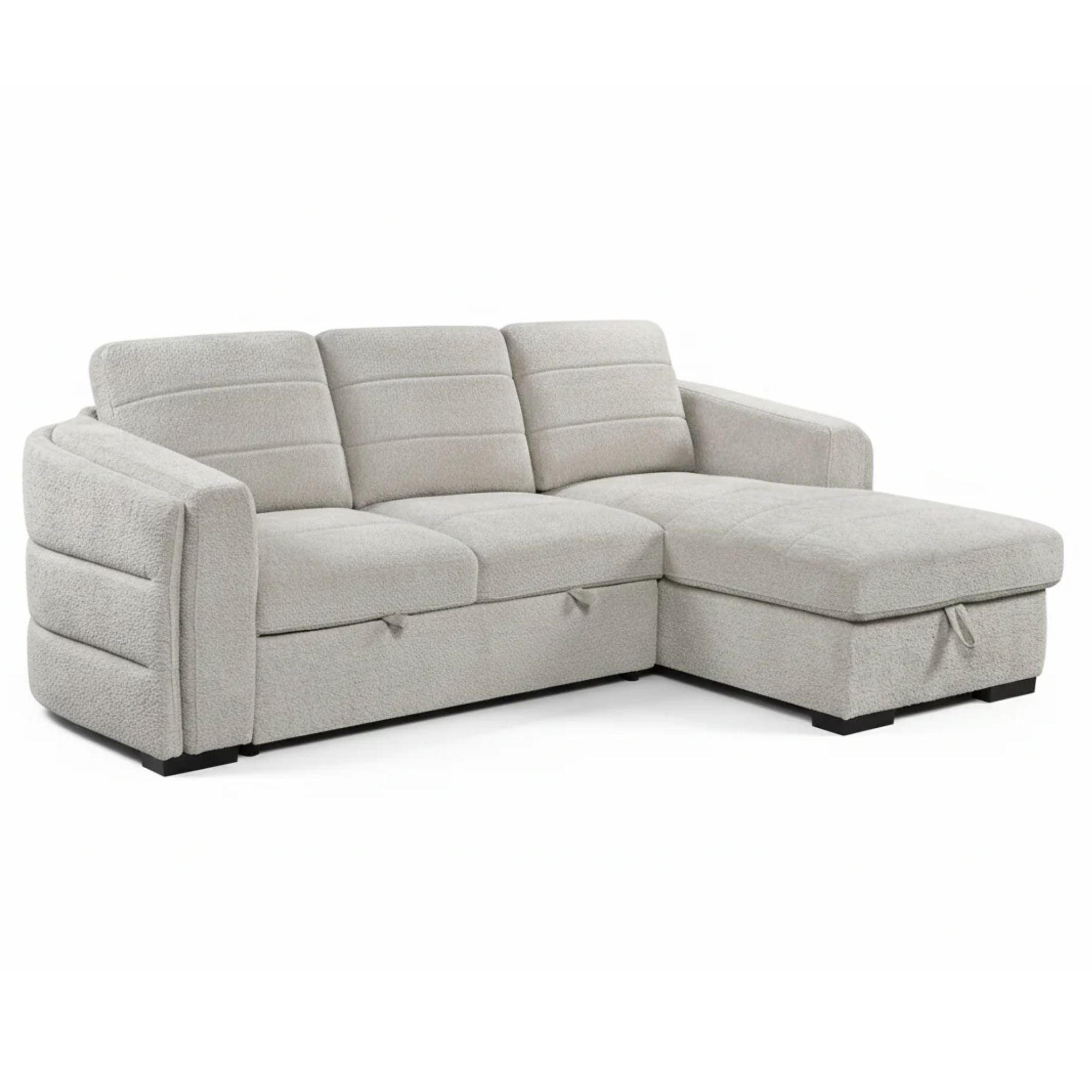 Channel Pull-Out Sectional Sleeper with Storage